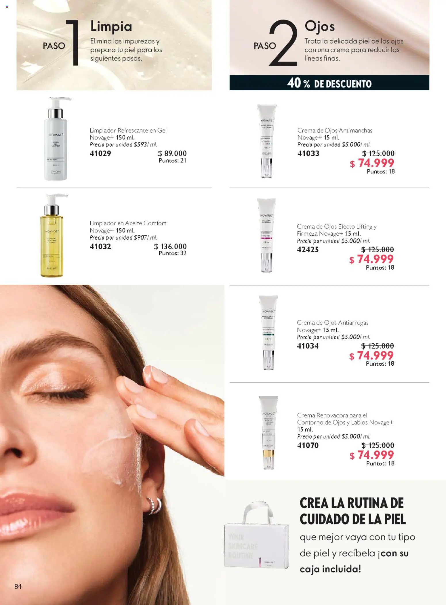 Oriflame revista - valida desde el 28.03.2026 | Página: 84 | Productos: Crema, Limpiador, Caja, Aceite