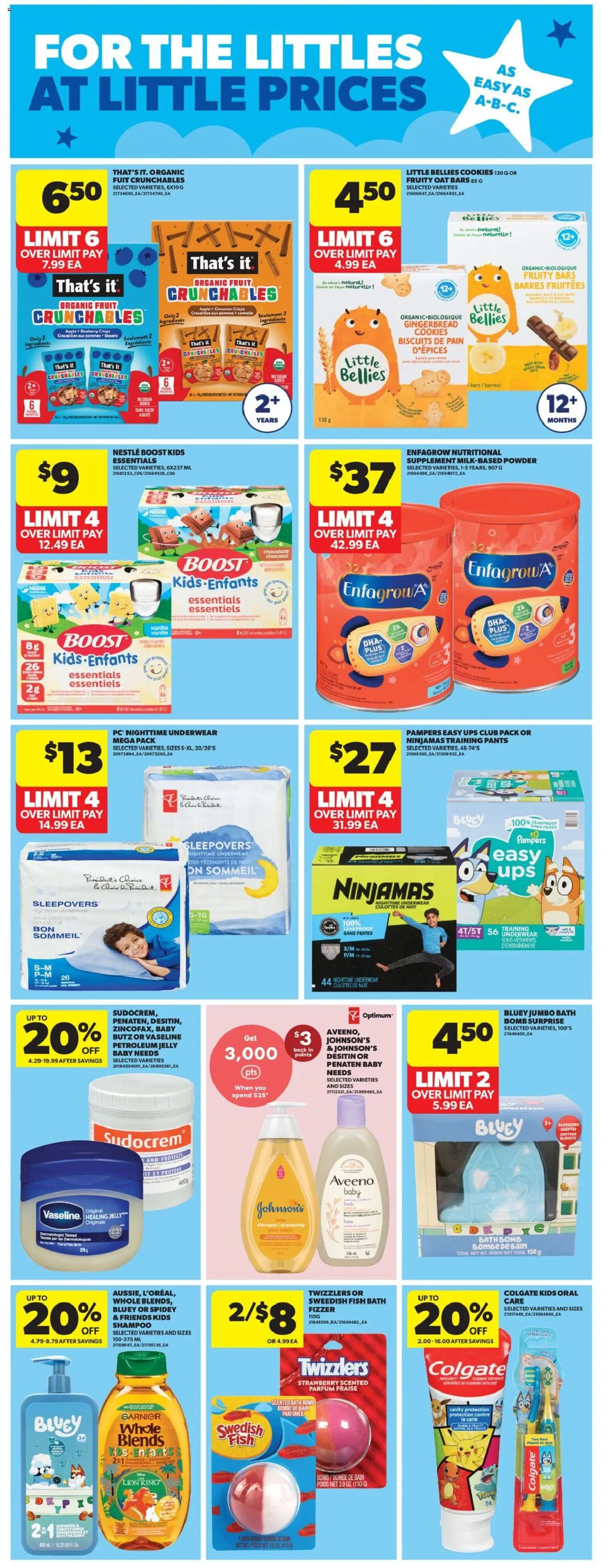 Real Canadian Superstore flyer valid from Jul 23, 2026 | Page: 25 | Products: Organic fruit, Cookies, Bath bomb, Pants