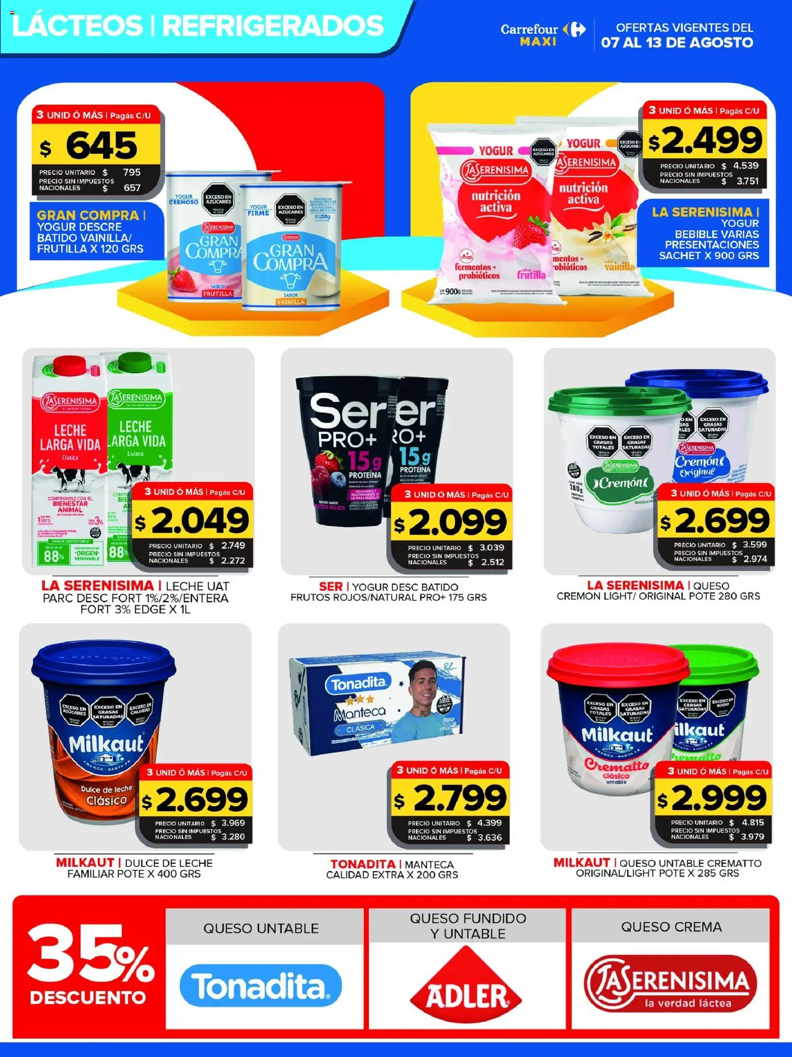 Carrefour Maxi catálogo │ válido desde el 07/08/2026 | Página: 8 | Productos: Frutos rojos, Queso crema, Proteína, Crema