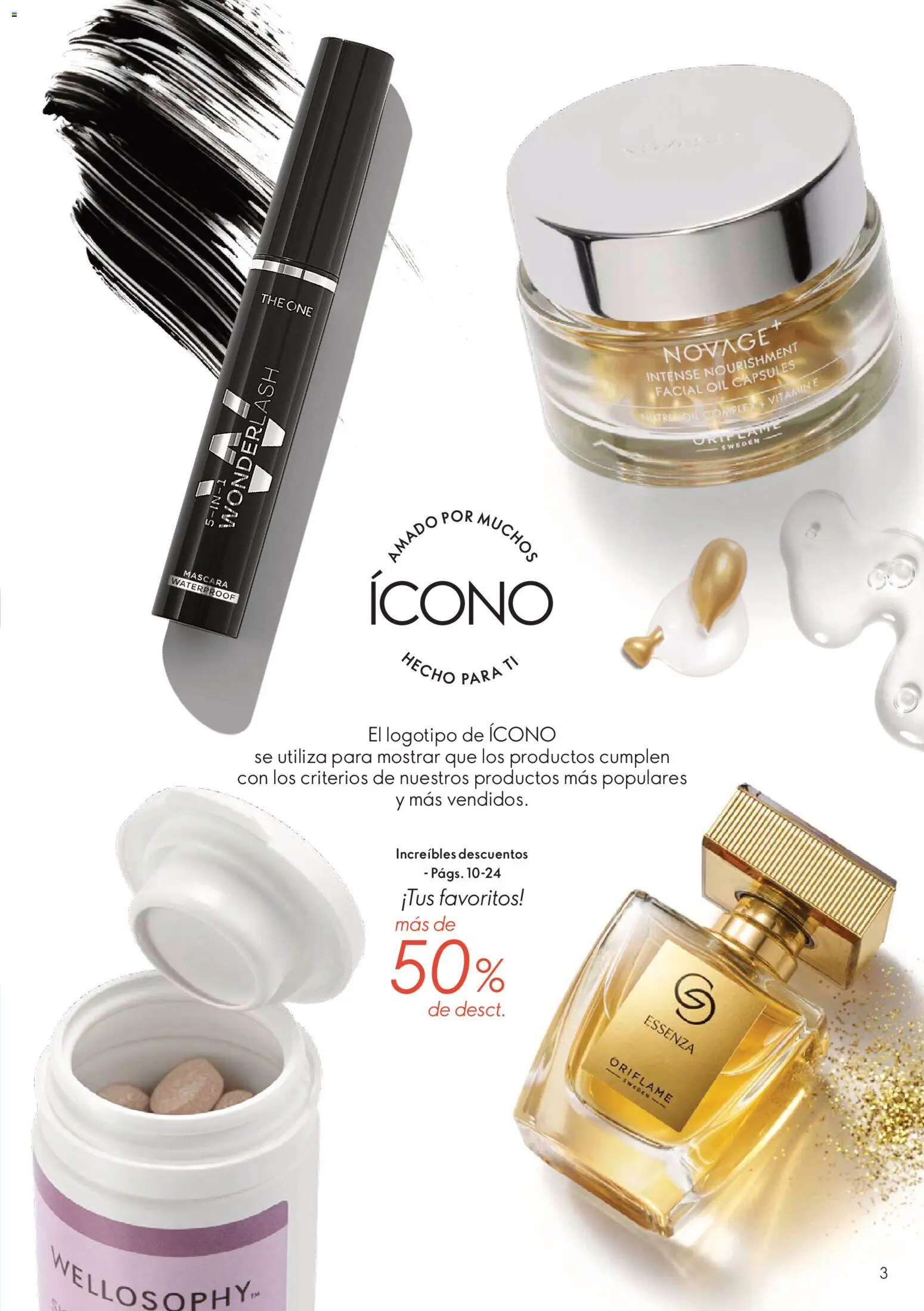 Catálogo Oriflame válido desde 12/09/2026 | Página: 3 | Productos: Máscara