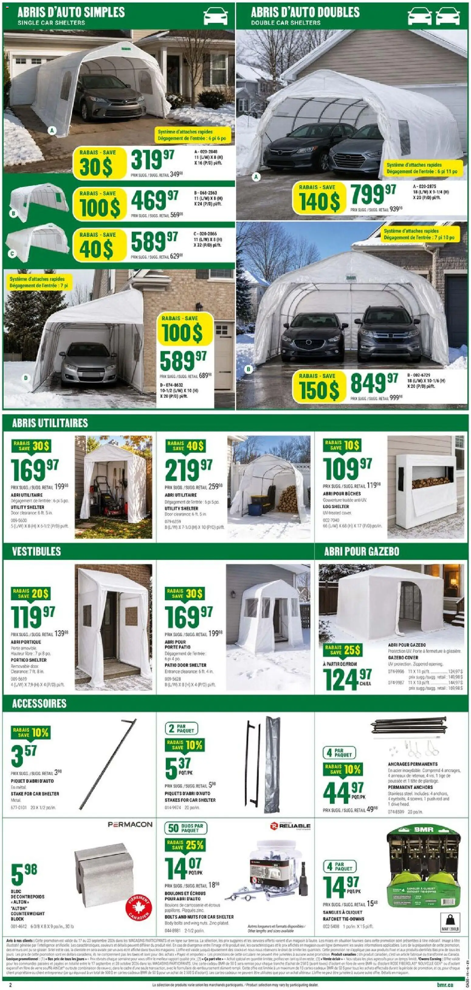 BMR flyer valid from Sep 17, 2026 | Page: 3 | Products: Nuts, Door