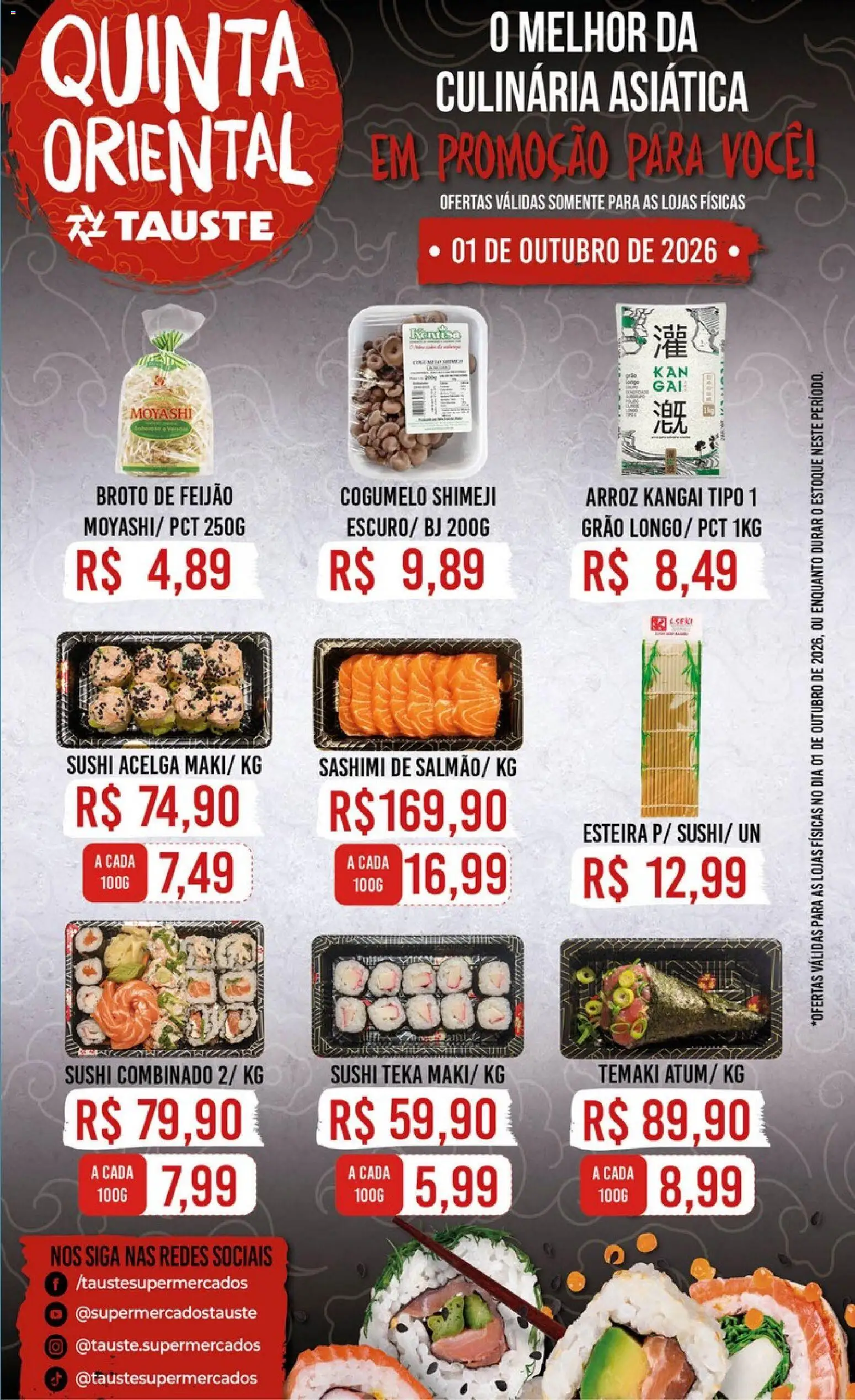 Tauste ofertas Oriental Quinta-feira 1 Outubro