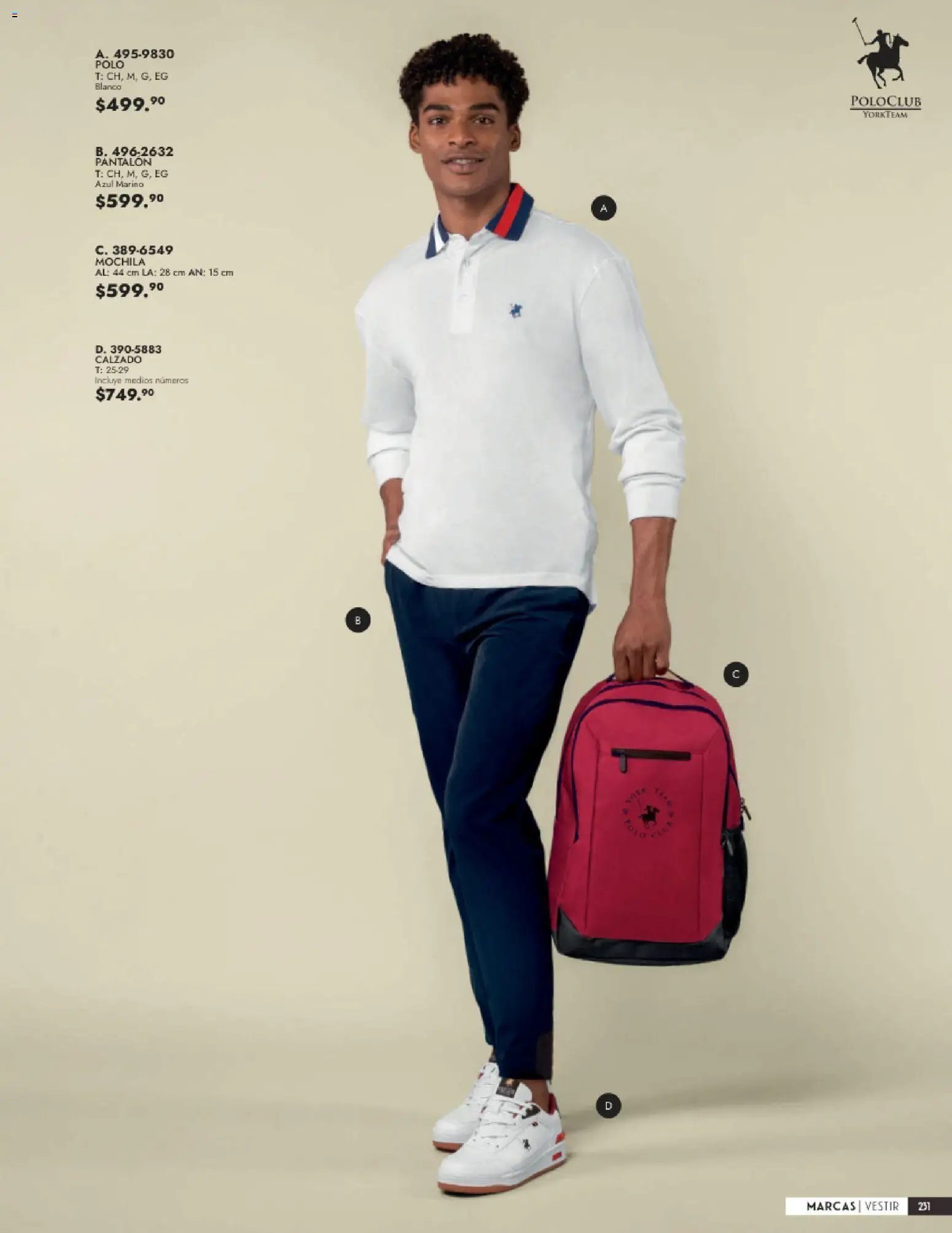 Nuevas ofertas de Andrea válidas en toda la República Mexicana desde el 23/08/2026. ¡Encuentra las mejores ofertas en Andrea catálogo Vestir Caballero! | Página: 73 | Productos: Mochila