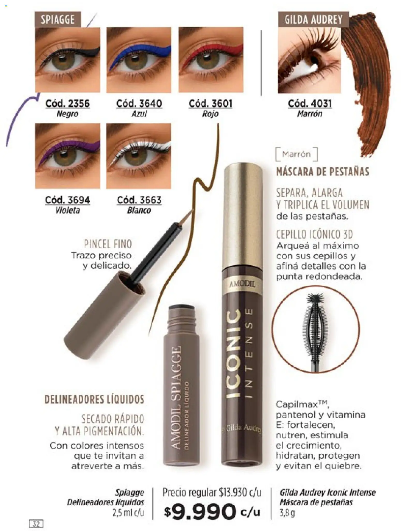 Catálogo Amodil Campaña 2 │ válido desde el 01.02.2026 | Página: 32 | Productos: Pincel, Máscara, Mascara de pestañas, Té