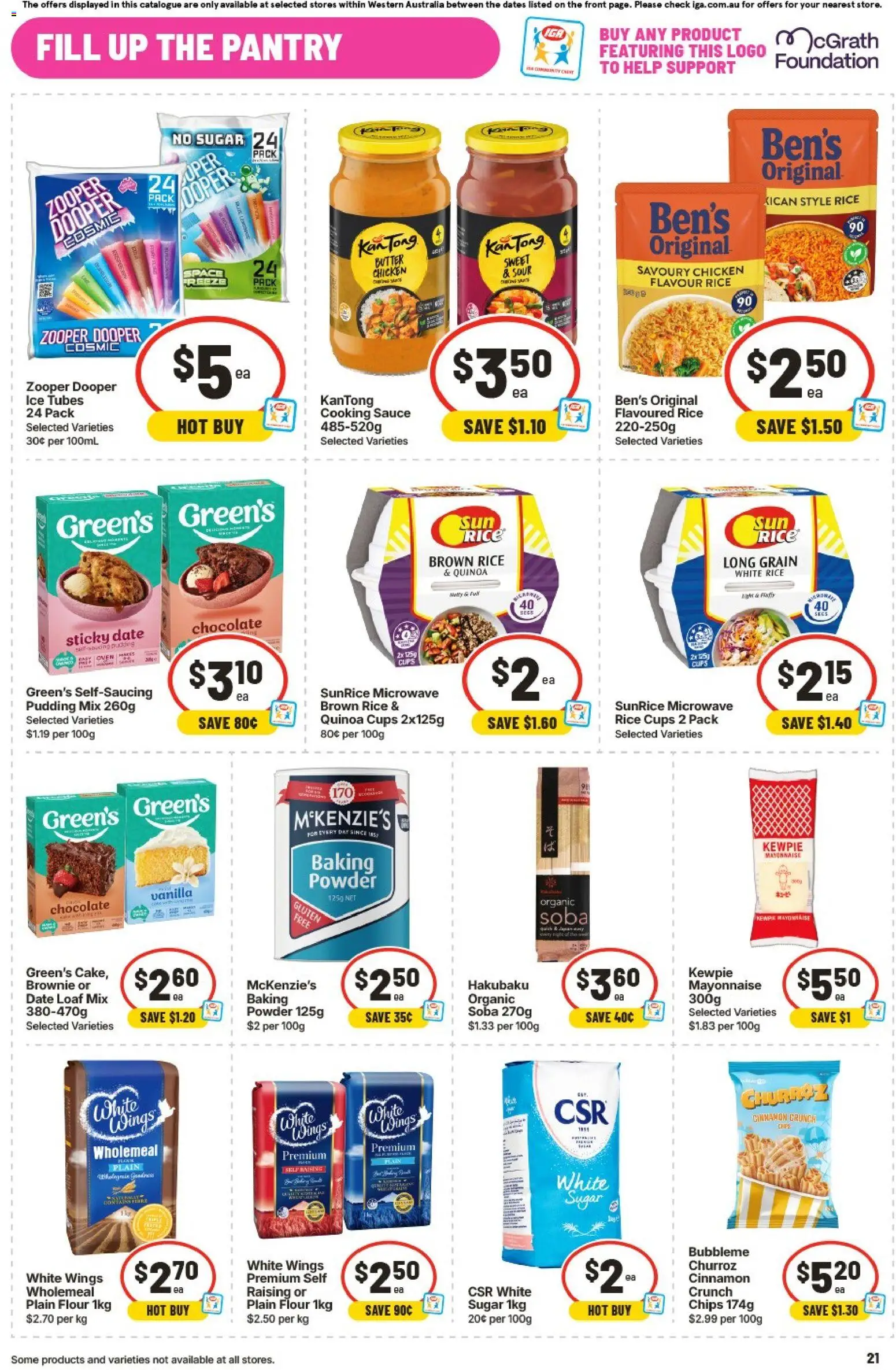 IGA catalogue - valid from 16/09/2026 | Page: 22 | Products: Powder, Flour, Sugar, Microwave