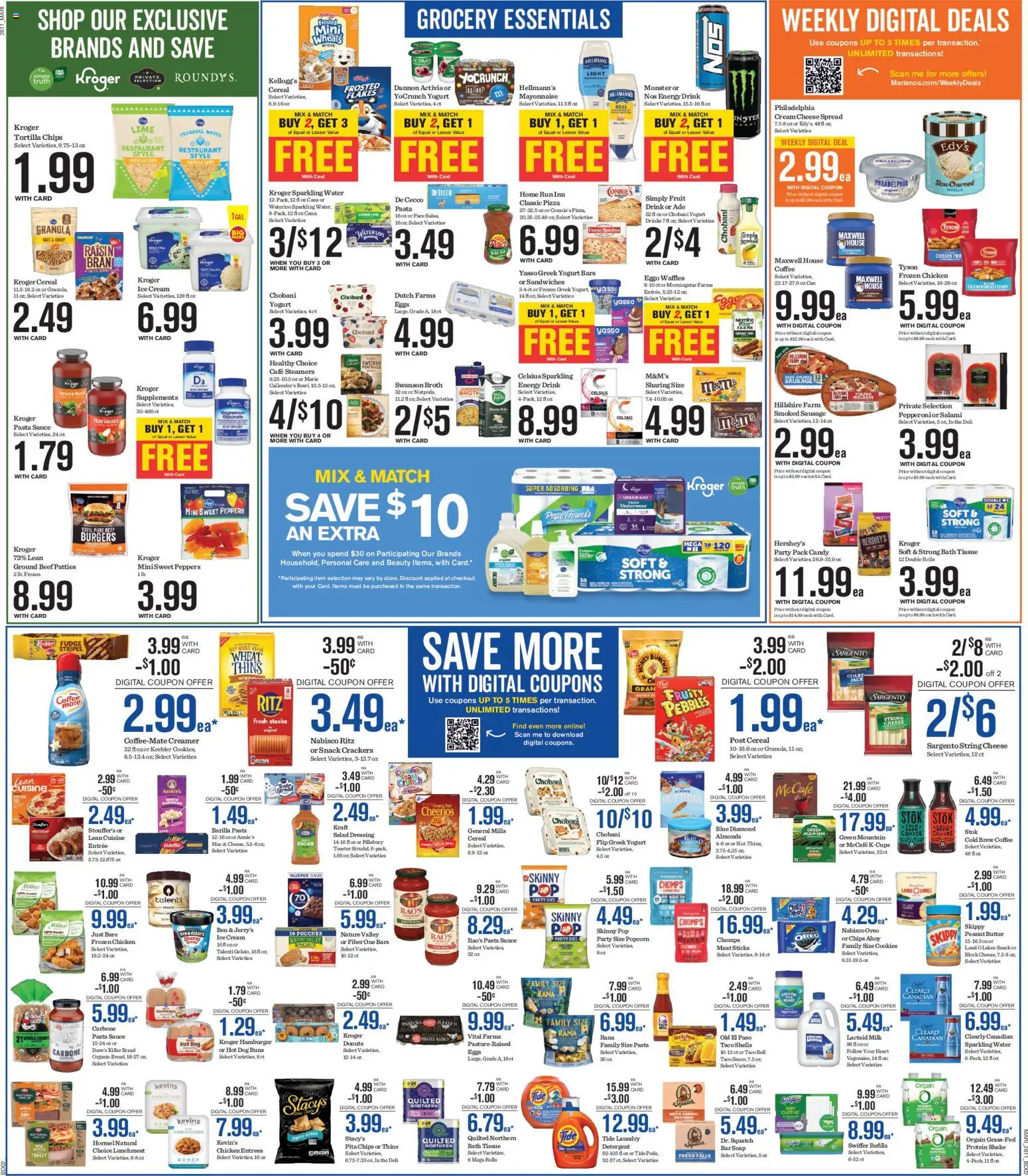 Mariano's Weekly Ad - valid from 15.04.2026 | Page: 5 | Products: Peppers, Yogurt, Beef, Lime