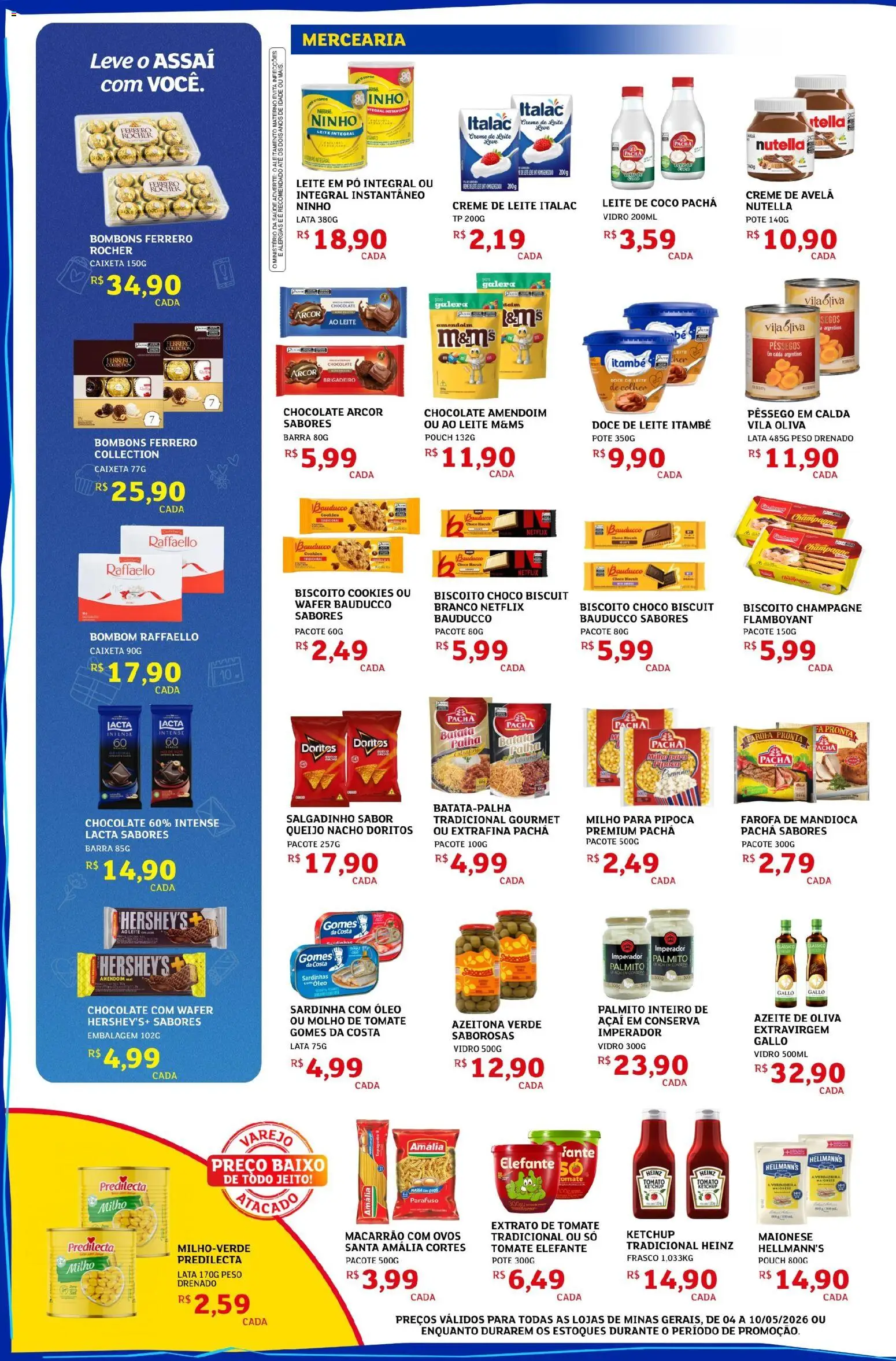 Assaí Atacadista Folheto - válido de 04.05.2026 | Página: 2 | Produtos: Óleo, Ferrero Rocher, Creme de leite, Leite de coco