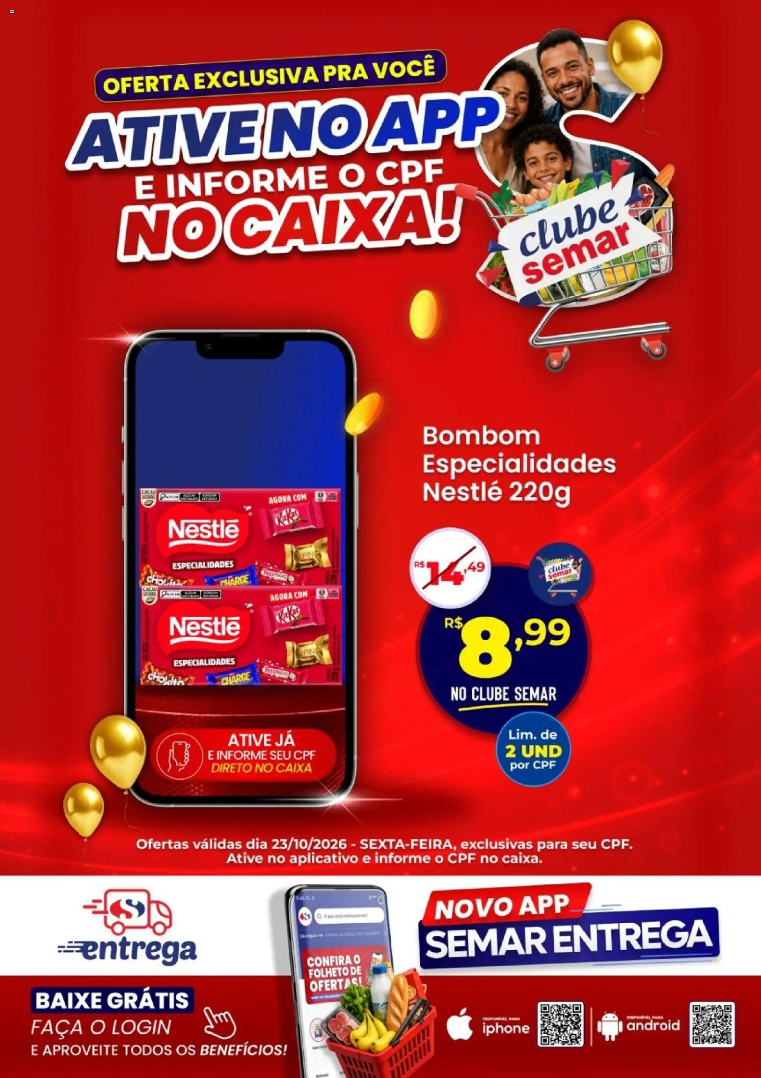 Semar Supermercado Folheto - válido de 23/10/2026 | Página: 1