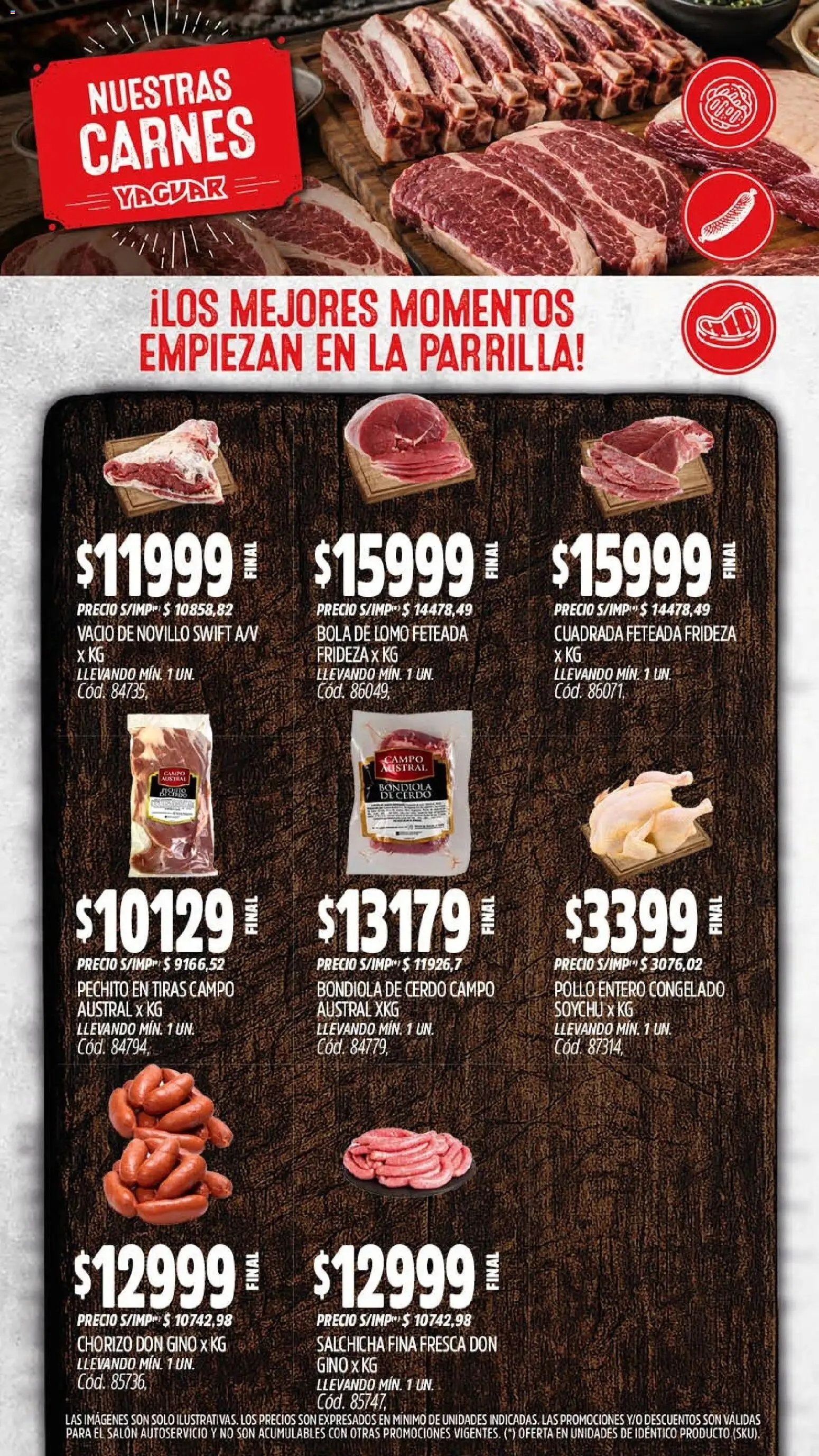Yaguar - Oferta Semanal Córdoba │ válido desde el 28/09/2026 | Página: 6 | Productos: Lomo, Pollo entero, Pollo, Cerdo