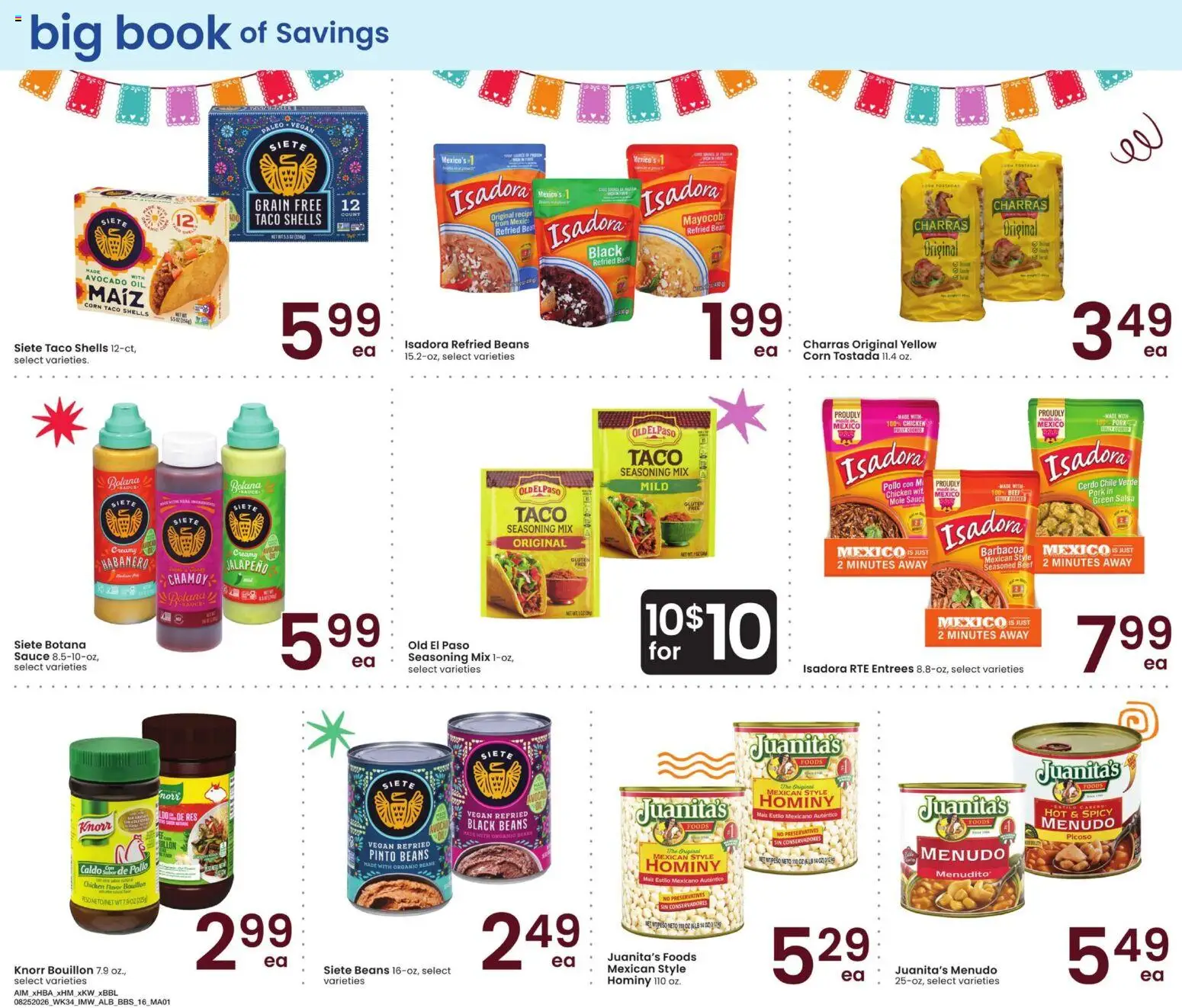 Albertsons Big Book of Savings - valid from 08/25/2026 | Page: 16 | Products: Chicken, Sauce, Avocado oil, Beans