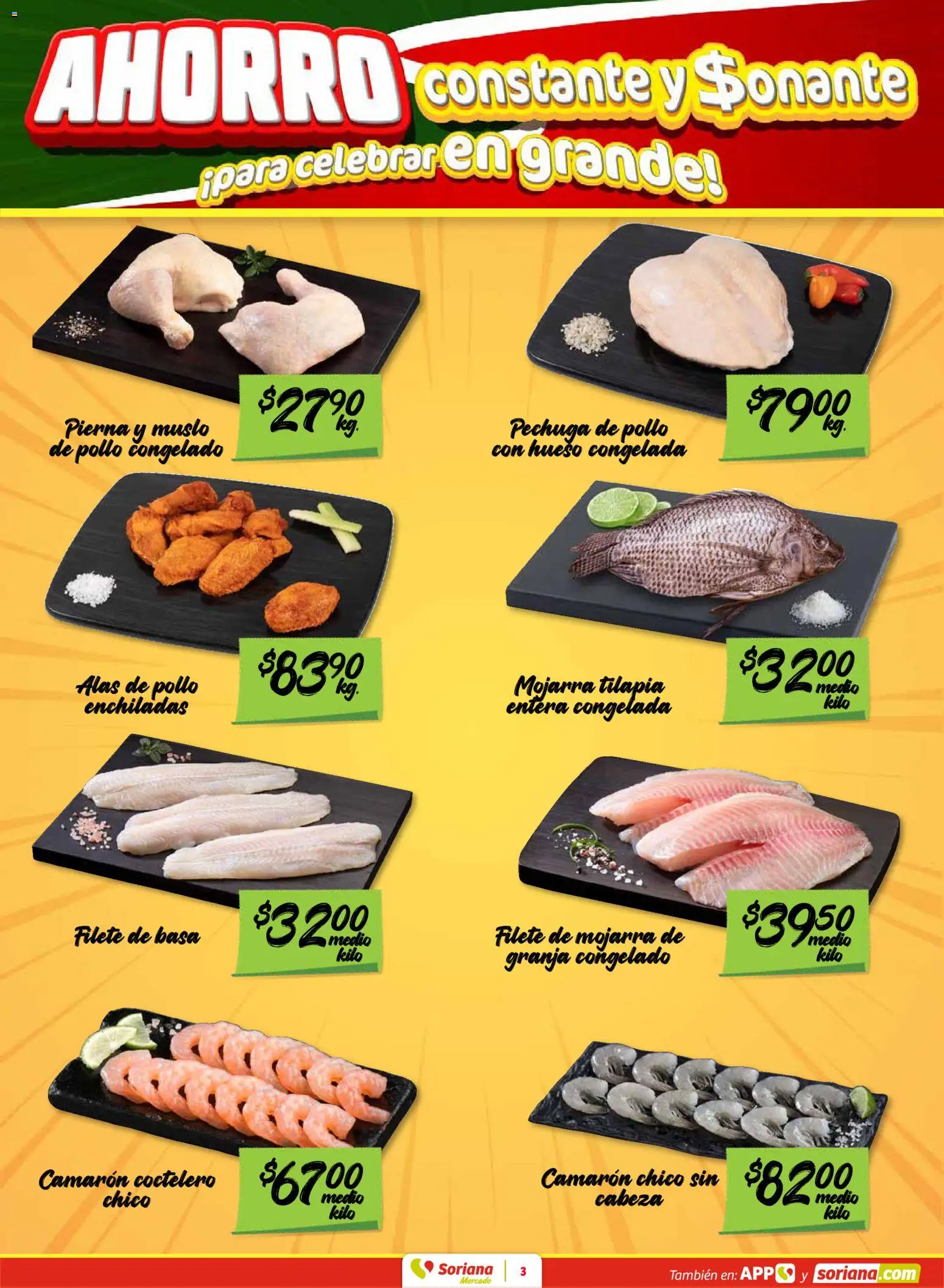 Nuevas ofertas de Soriana válidas en toda la República Mexicana desde el 04/09/2026. ¡Encuentra las mejores ofertas en Soriana Fin de Semana Mercado! | Página: 3
