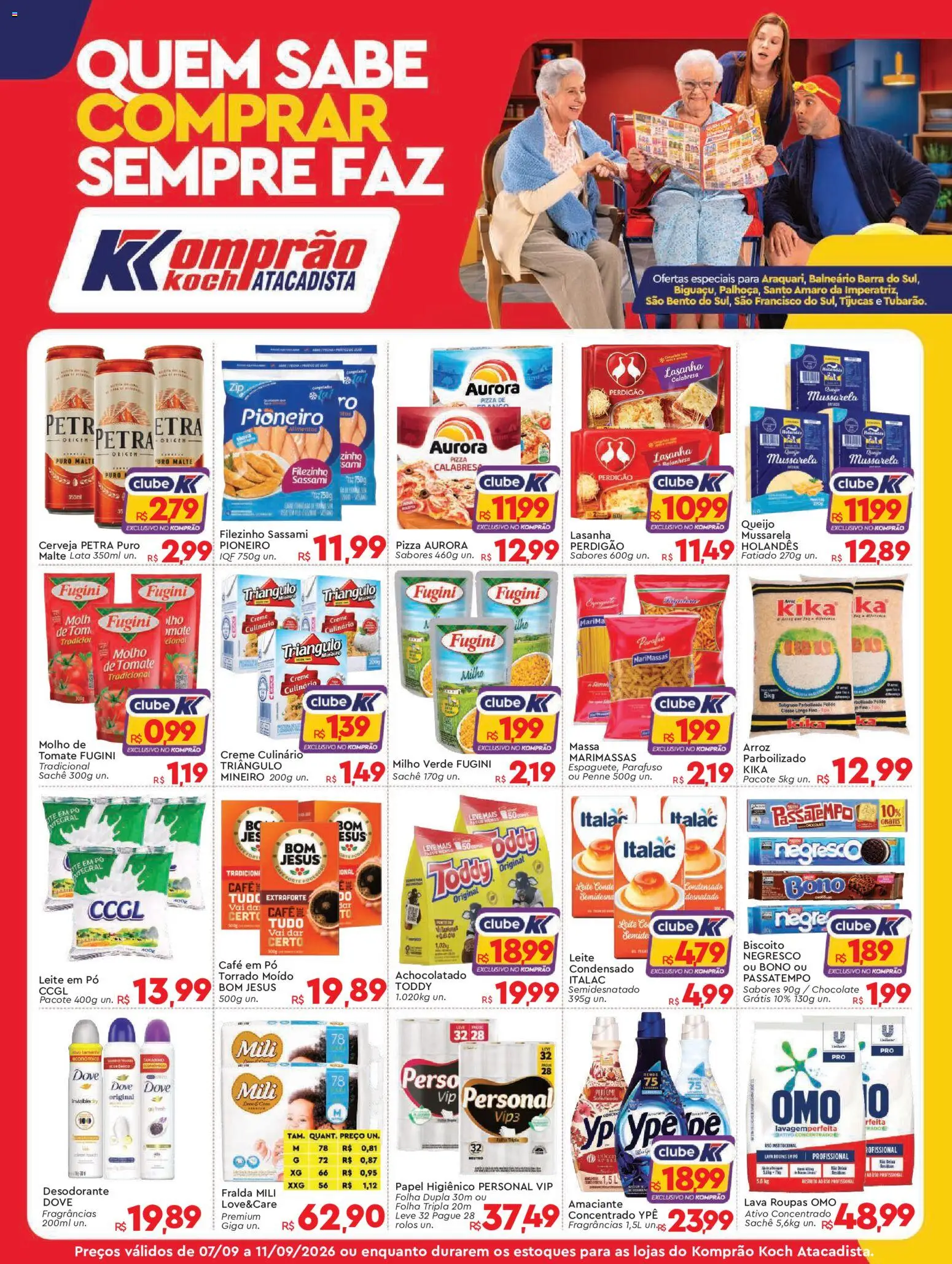 Komprao Atacadista Folheto - válido de 07/09/2026 | Página: 1 | Produtos: Pó, Biscoito, Desodorante, Milho