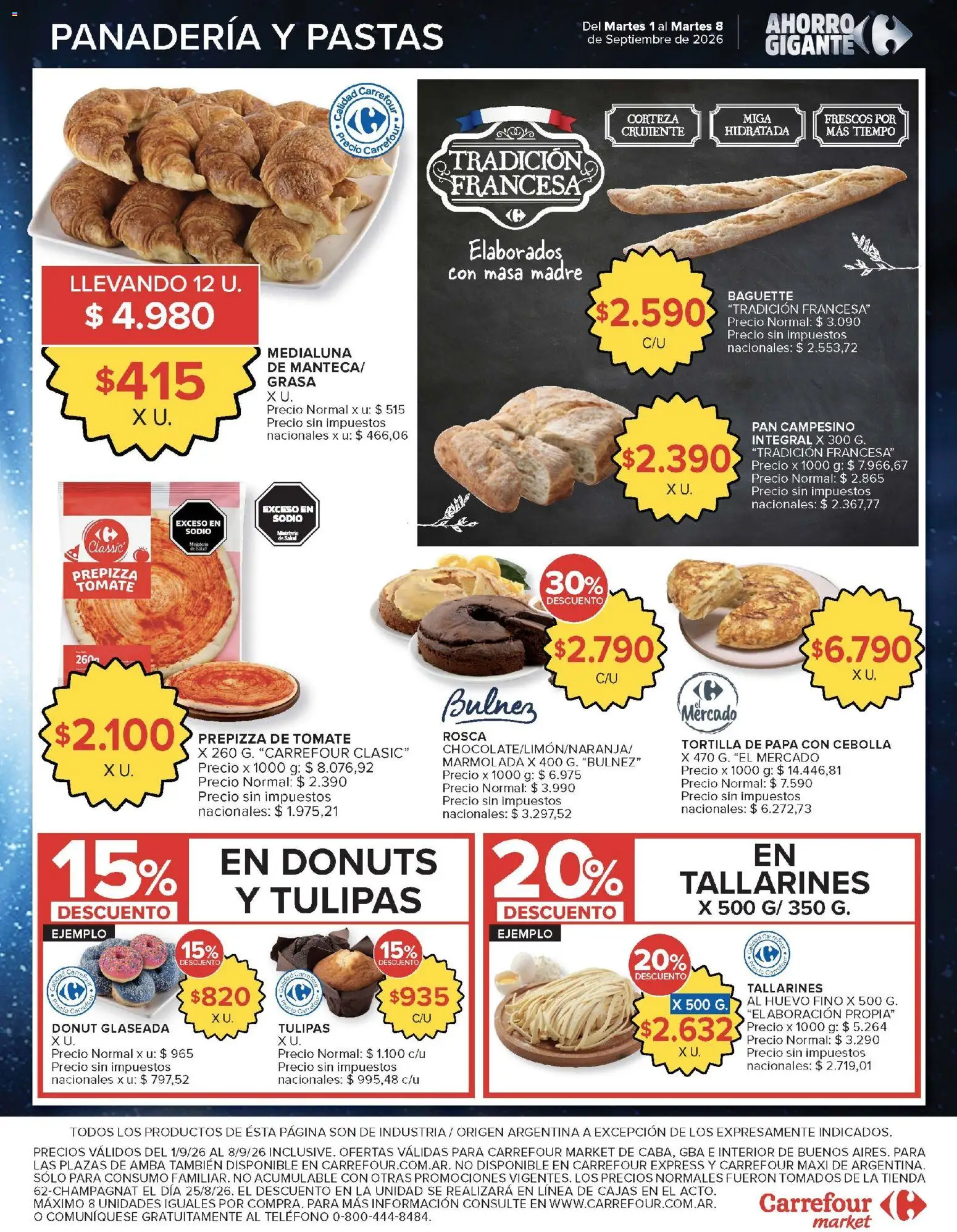 Carrefour - Ofertas │ válido desde el 01/09/2026 | Página: 46 | Productos: Baguette, Panadería, Papa, Huevo