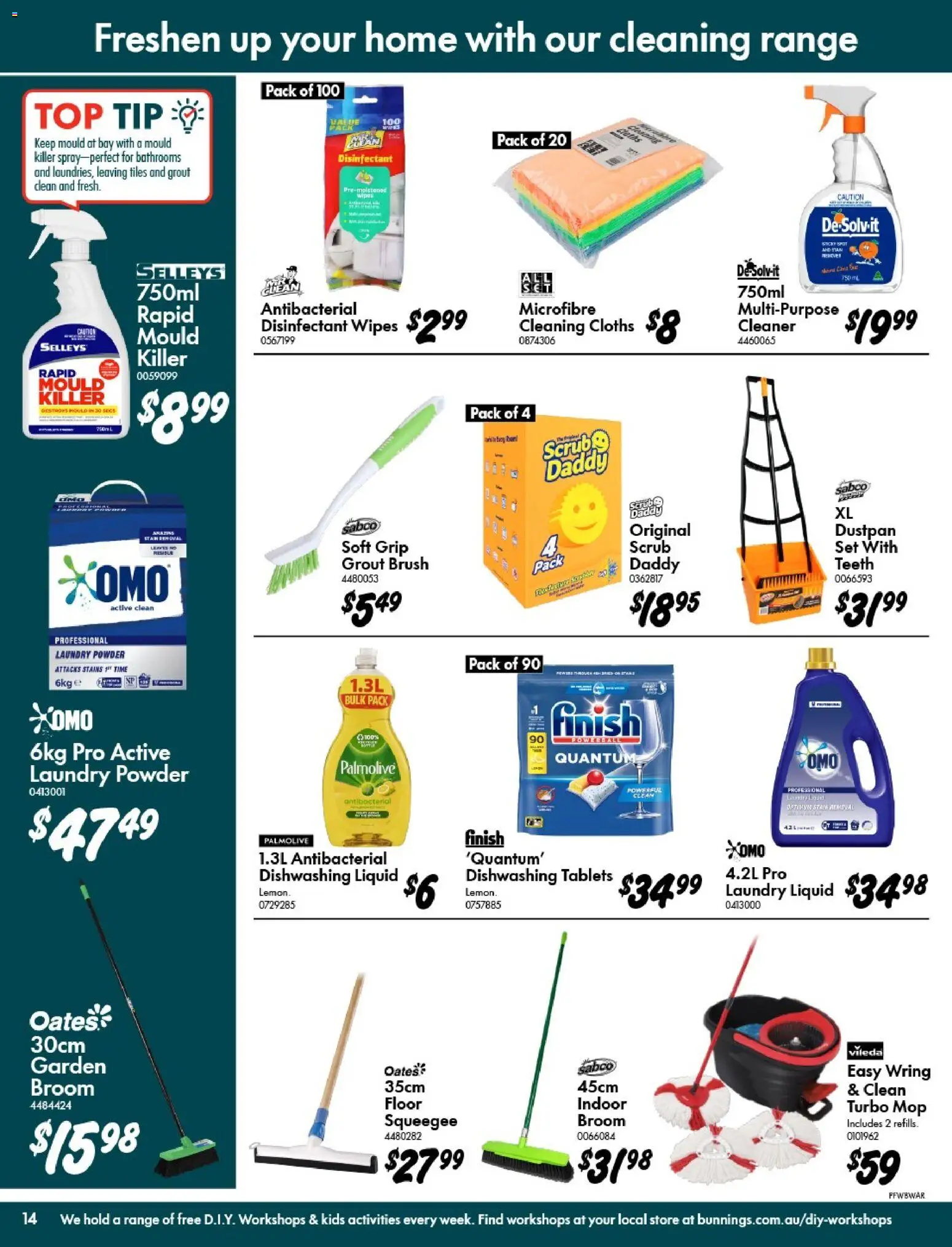 Bunnings Warehouse catalogue - valid from 20.05.2026 | Page: 14 | Products: Brush, Dustpan, Laundry, Multipurpose