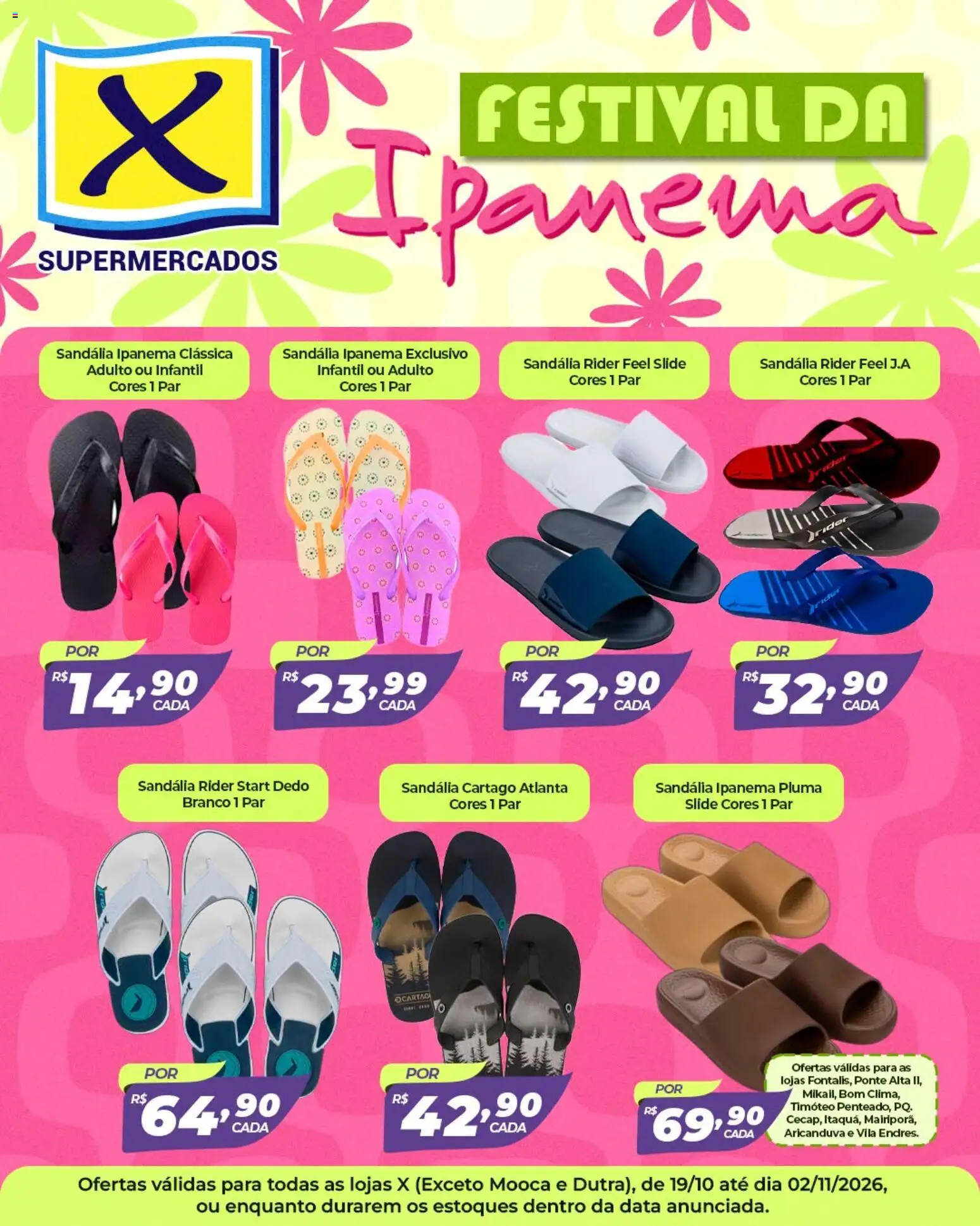 X Supermercados Folheto - válido de 19/10/2026 | Página: 1