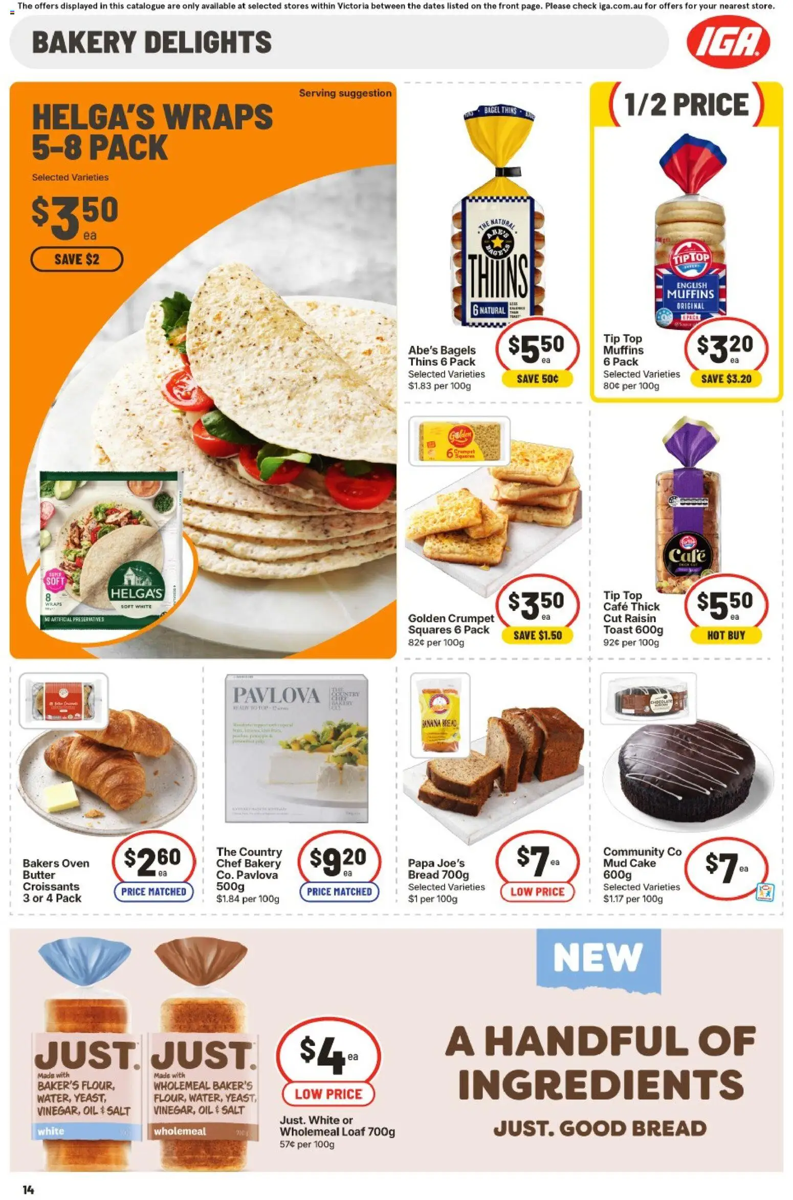 IGA catalogue - valid from 10.06.2026 | Page: 15 | Products: Butter, Bread, Muffins, Bakery