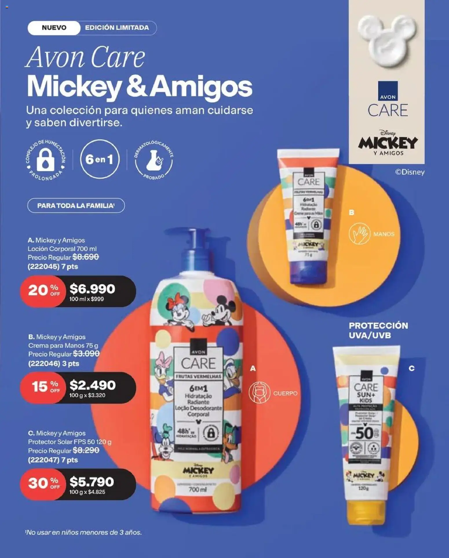 Catálogo Avon Campaña 14 │ válido desde el 15.09.2026 | Página: 100 | Productos: Loción, Protector solar, Crema, Crema para manos