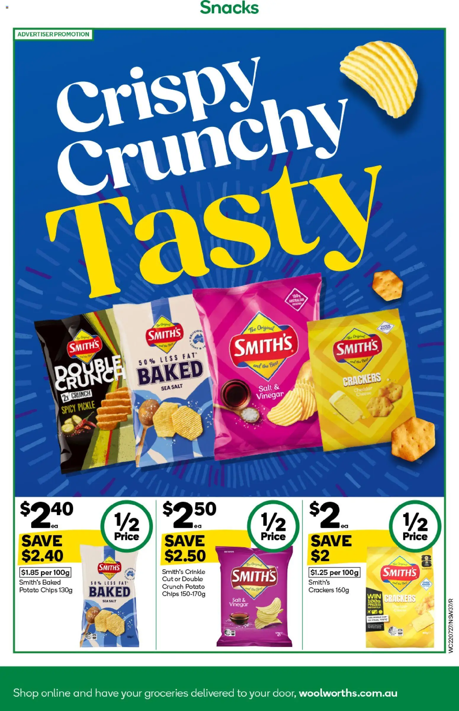 Woolworths catalogue - valid from 22/07/2026 | Page: 37 | Products: Crackers, Cheese, Chips, Vinegar