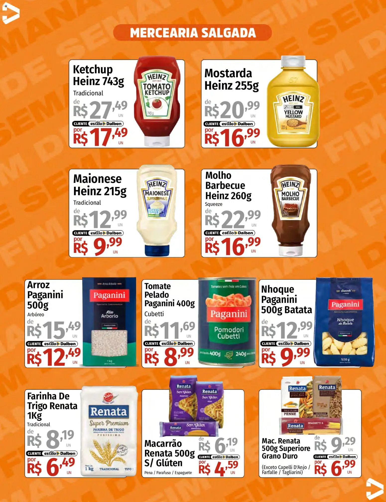 Supermercado Dalben Folheto - válido de 07/08/2026 | Página: 7 | Produtos: Farinha, Arroz, Ketchup, Maionese