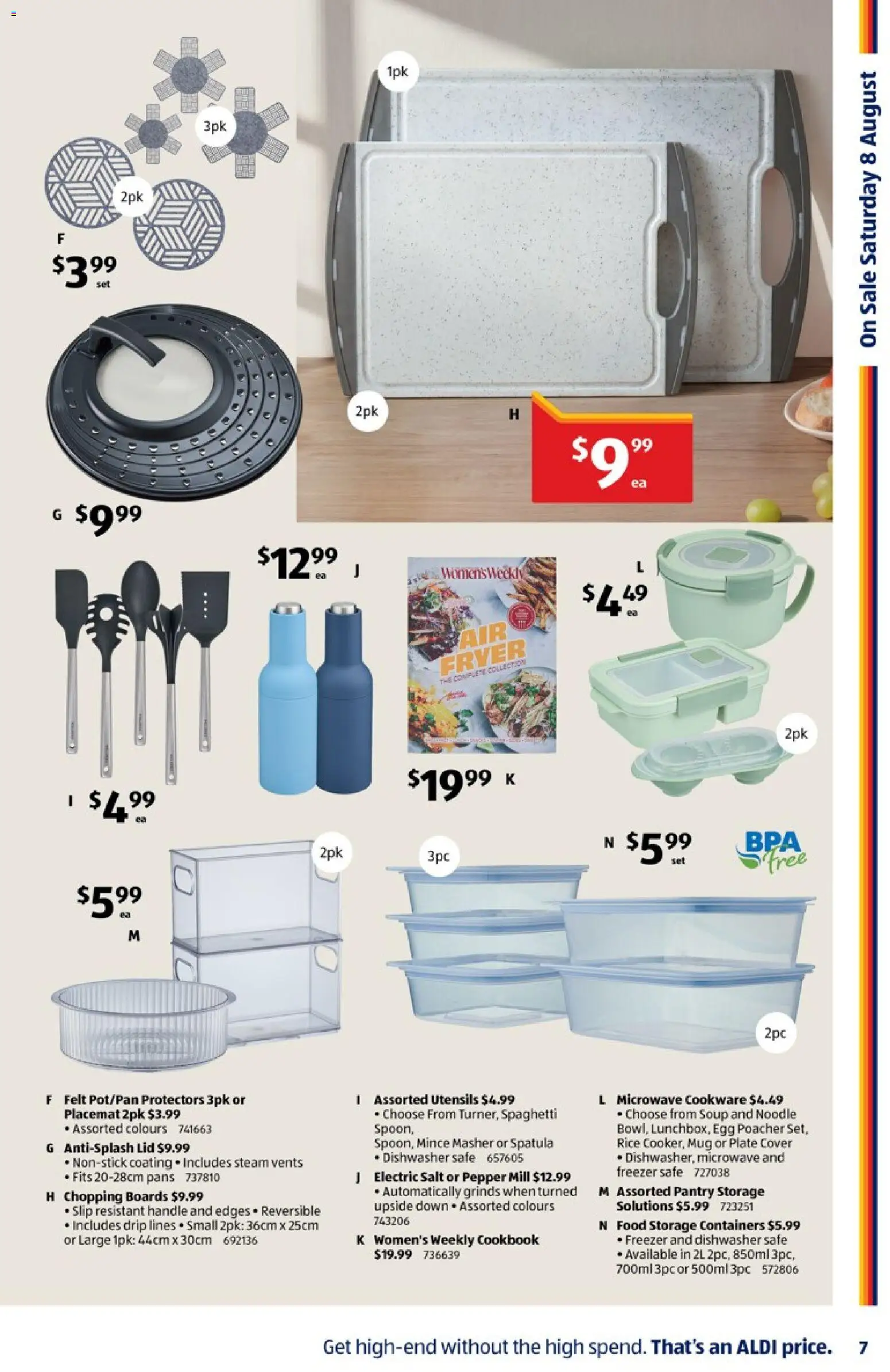 Aldi catalogue - valid from 05/08/2026 | Page: 7 | Products: Rice, Cookware, Slip, Pepper