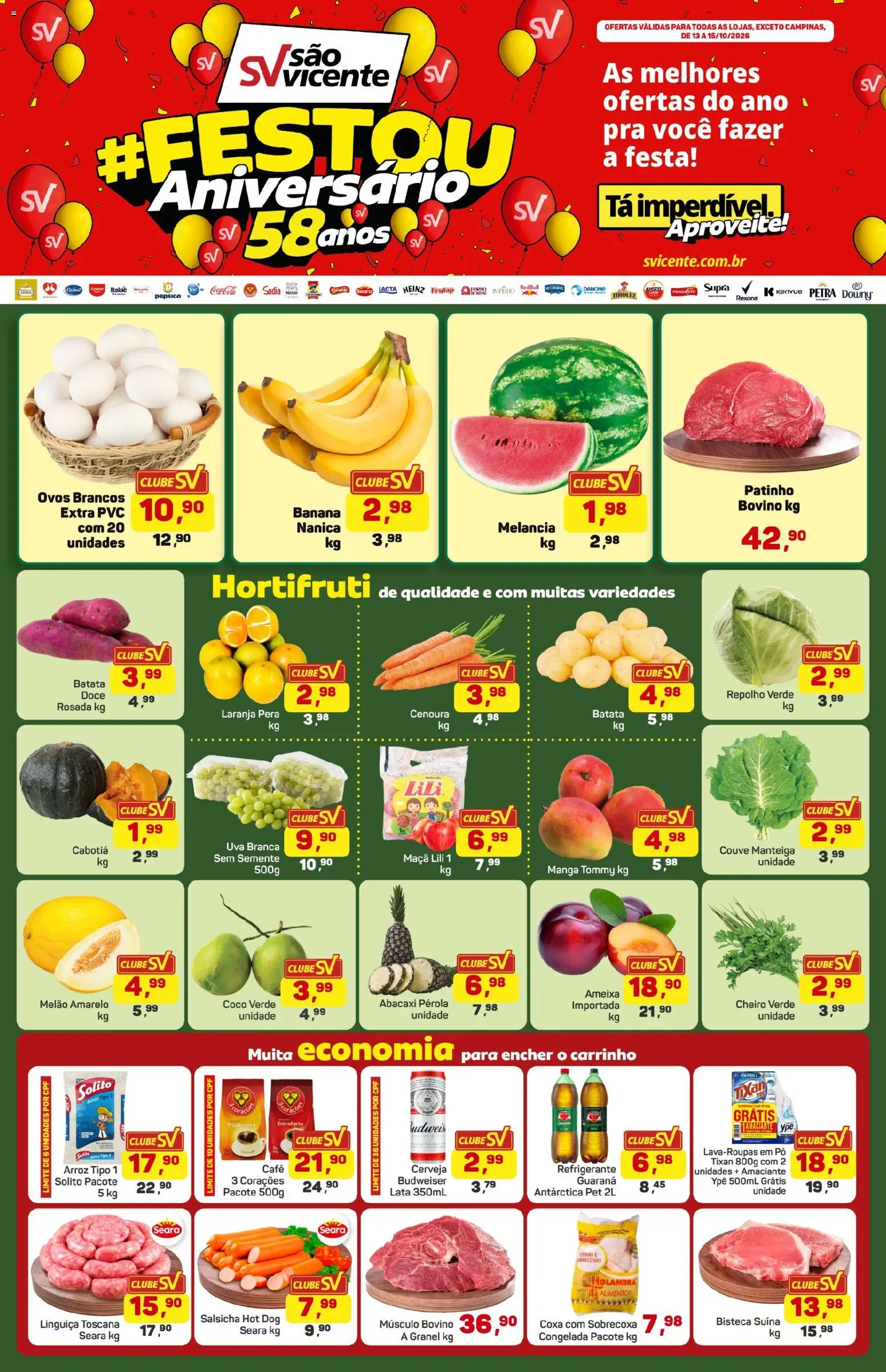 Supermercados São Vicente Folheto - válido de 13/10/2026 | Página: 1