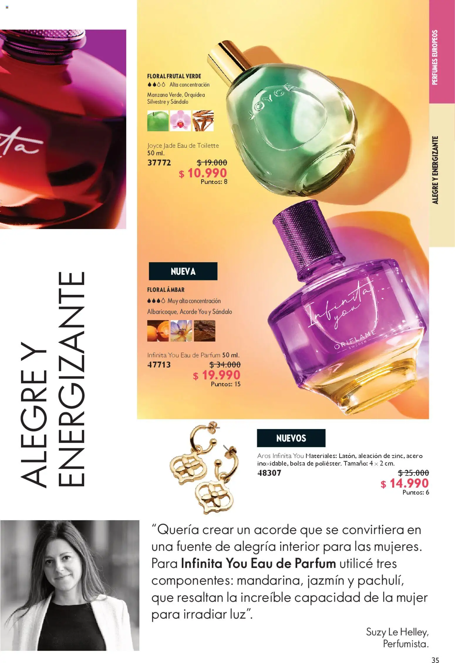 Oriflame ofertas  │ válido desde el 28.03.2026 | Página: 35 | Productos: Bolsa, Aros, Eau de toilette, Fuente