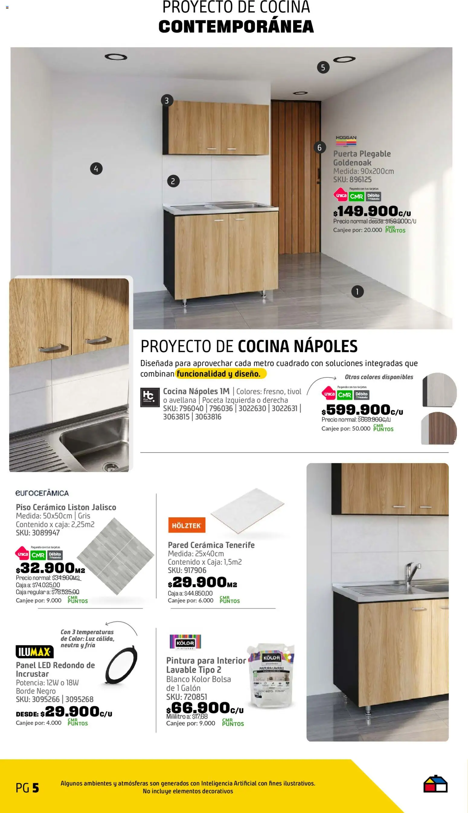 Homecenter revista - valida desde el 08/09/2026 | Página: 6 | Productos: Pintura, Bolsa, Caja, Puerta