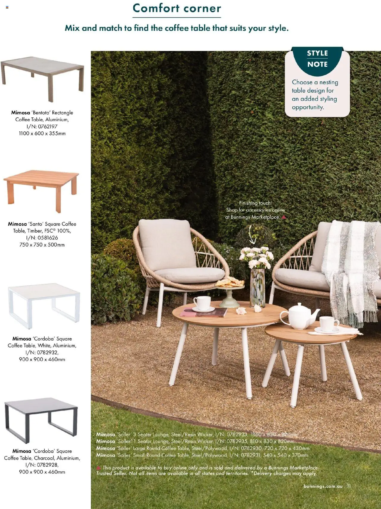Bunnings Warehouse catalogue - valid from 25/08/2025 | Page: 11 | Products: Coffee table, Table, Coffee, Accessories