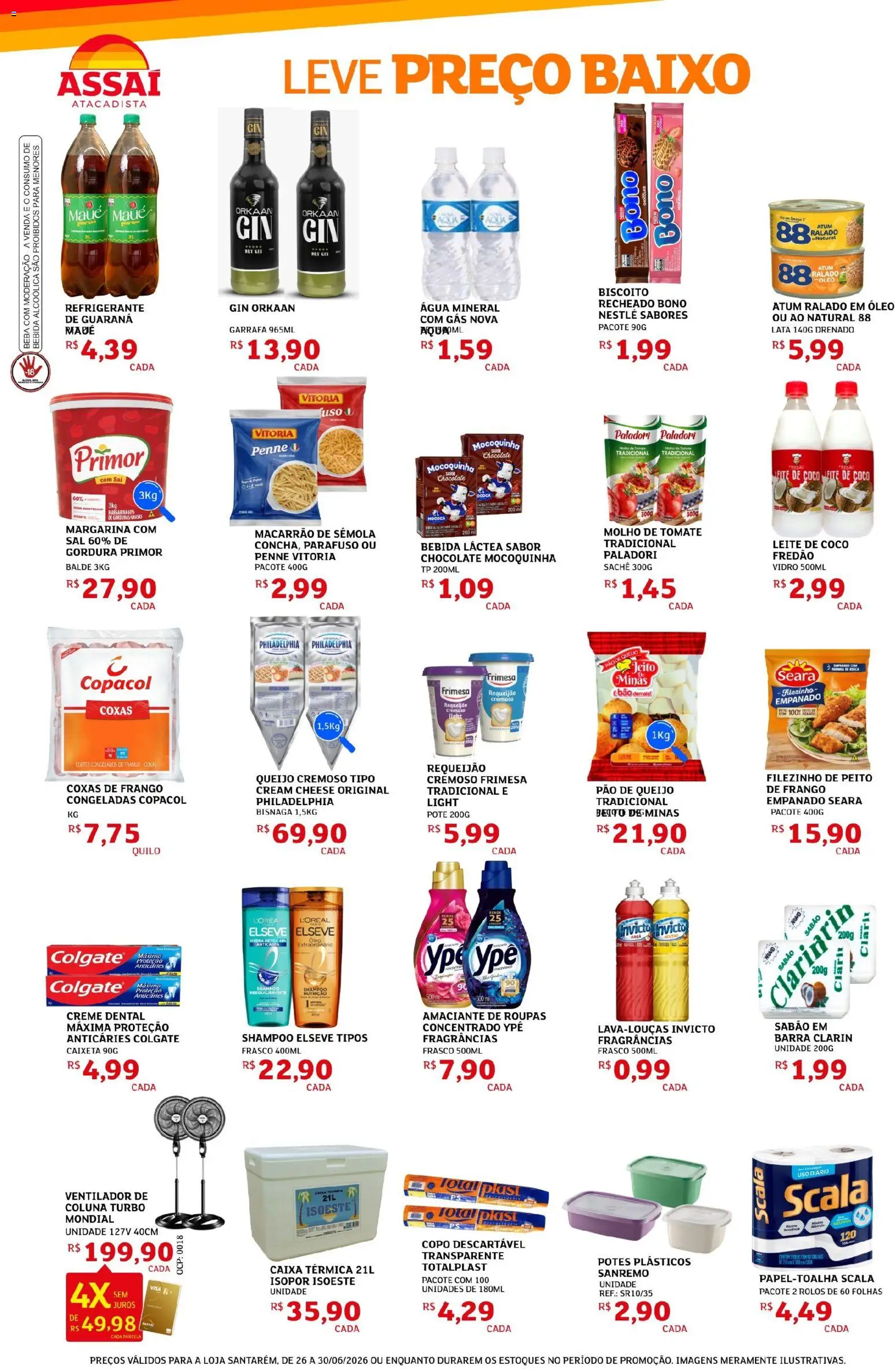 Assaí Atacadista Folheto - válido de 29/06/2026 | Página: 2 | Produtos: Ventilador, Pão, Roupas, Creme dental