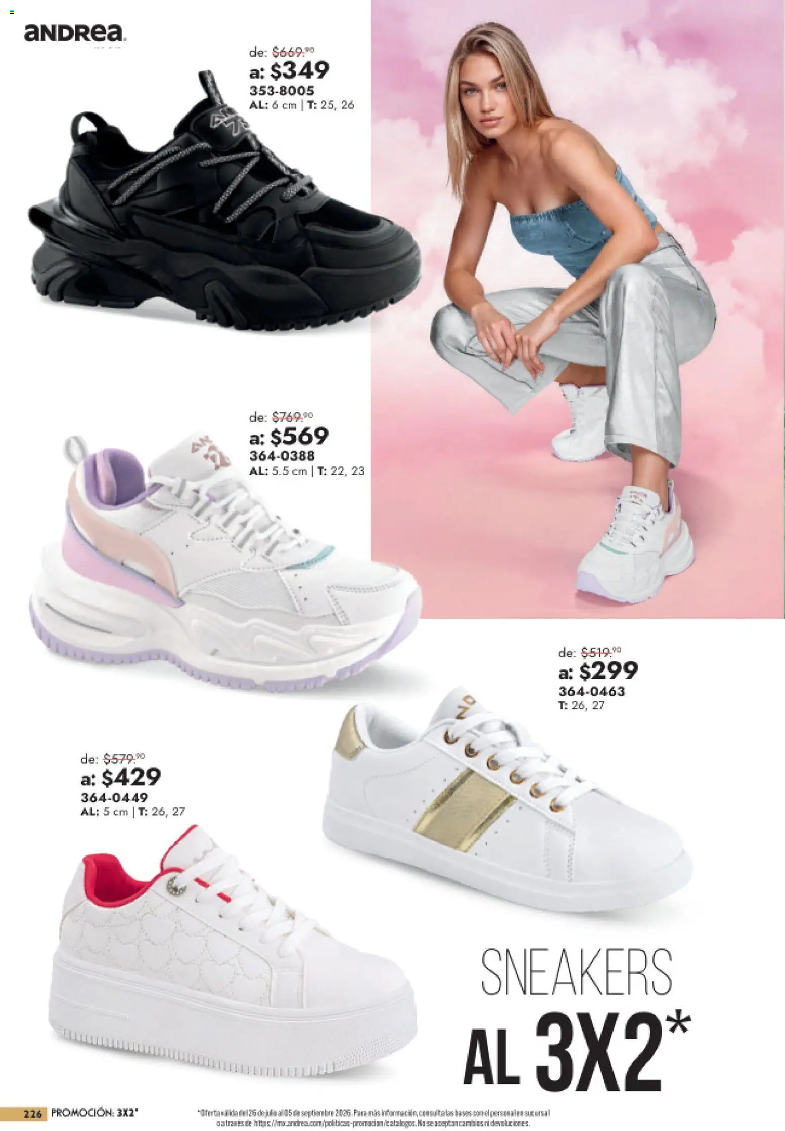 Nuevas ofertas de Andrea válidas en toda la República Mexicana desde el 26/07/2026. ¡Encuentra las mejores ofertas en Andrea catálogo Outlet! | Página: 226