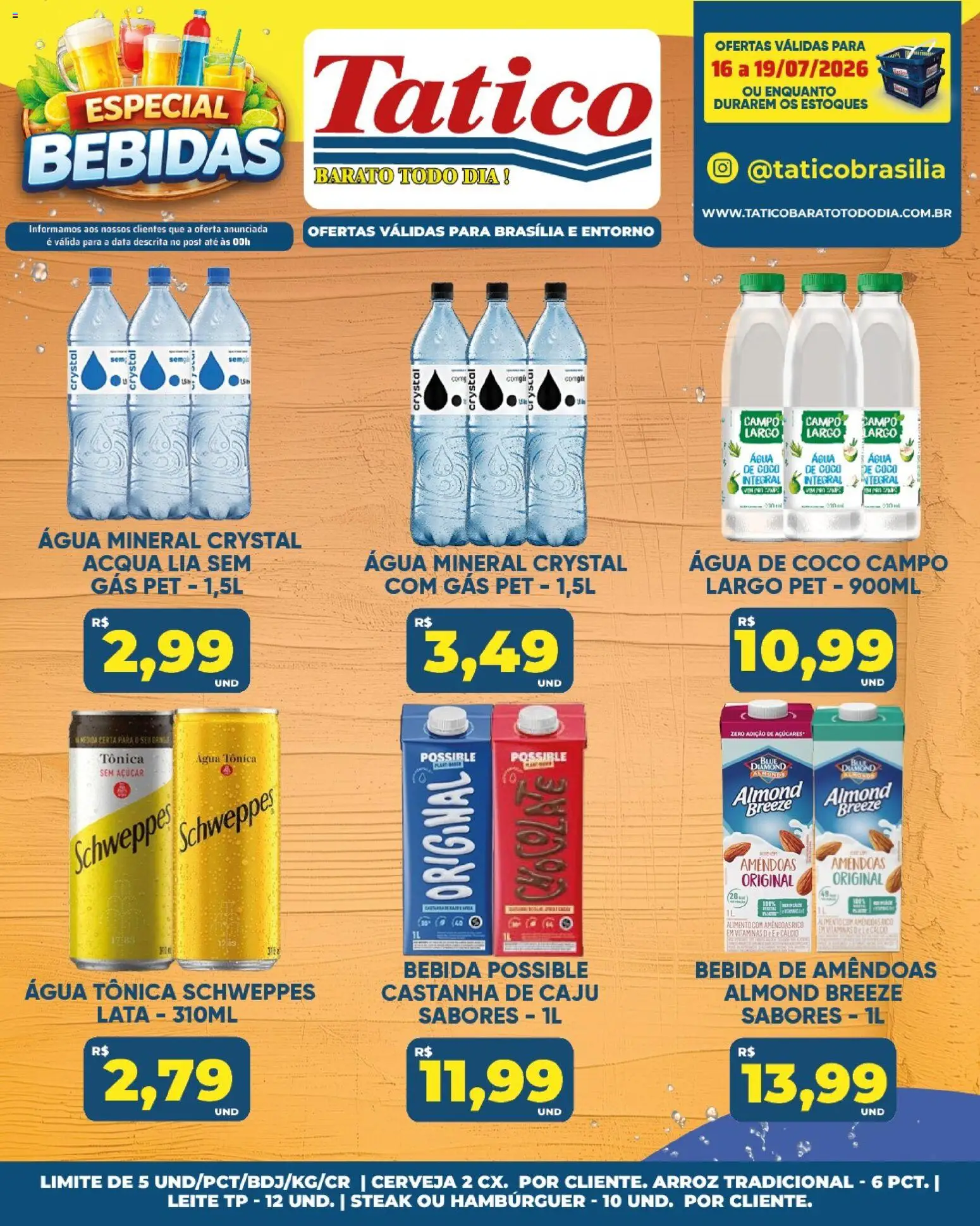 Tatico Folheto - válido de 18/07/2026 | Página: 44 | Produtos: Castanha de caju, Cerveja, Bebida, Amêndoas