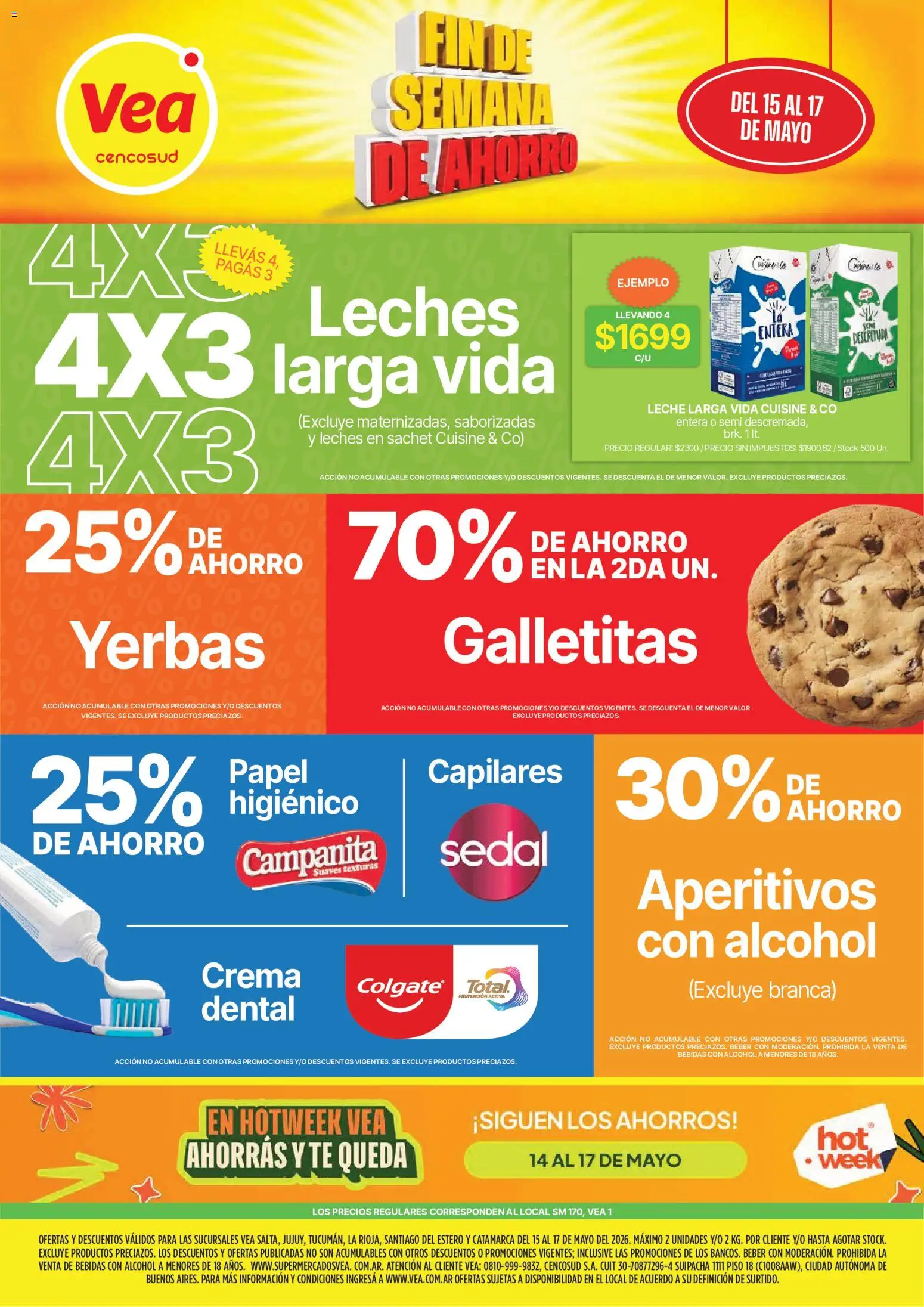 Vea ofertas │ válido desde el 15.05.2026 | Página: 1 | Productos: Galletitas, Leche, Té, Crema