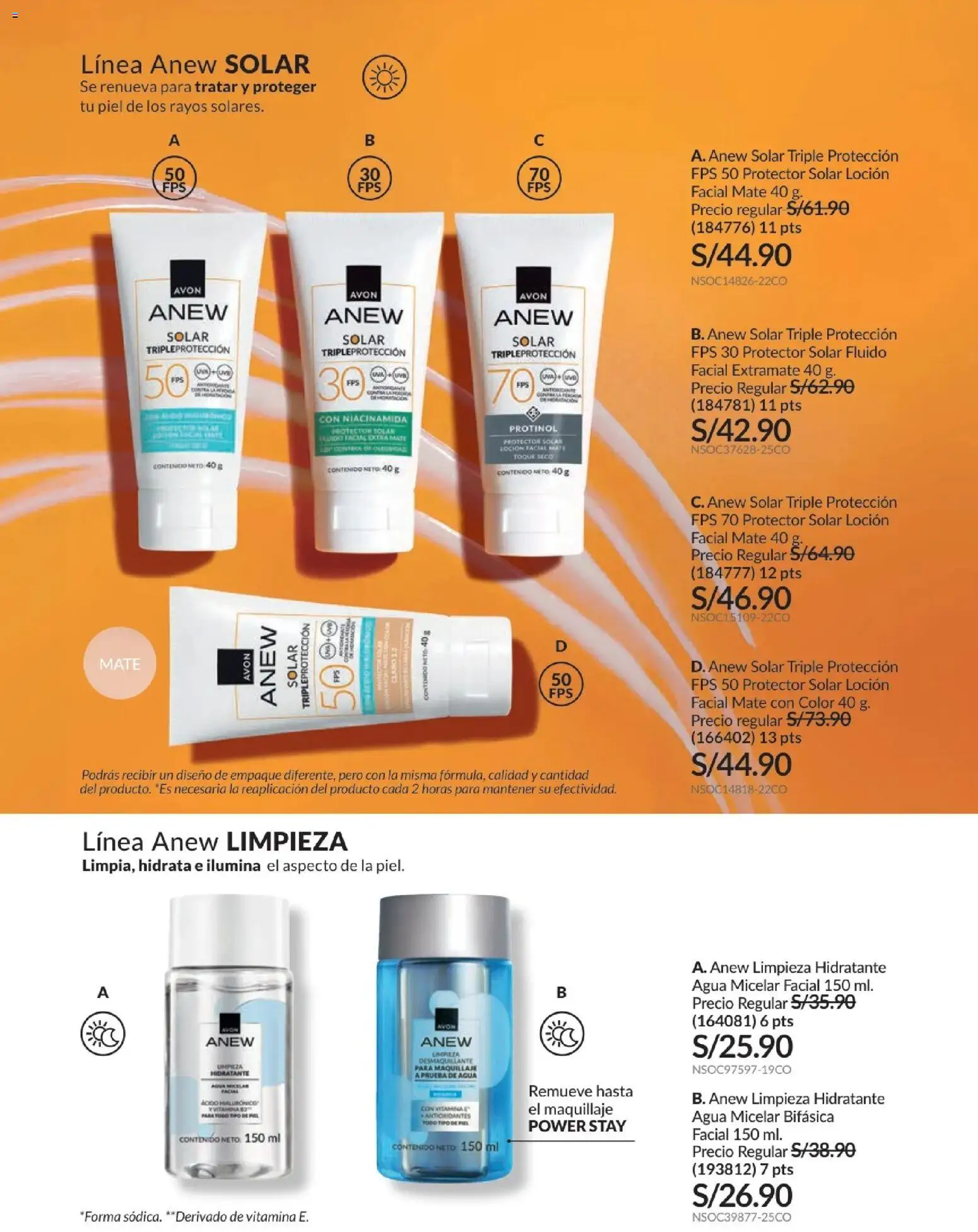 Catálogo Avon válido desde 24.05.2026 | Página: 120 | Productos: Protector solar, Empaque, Maquillaje