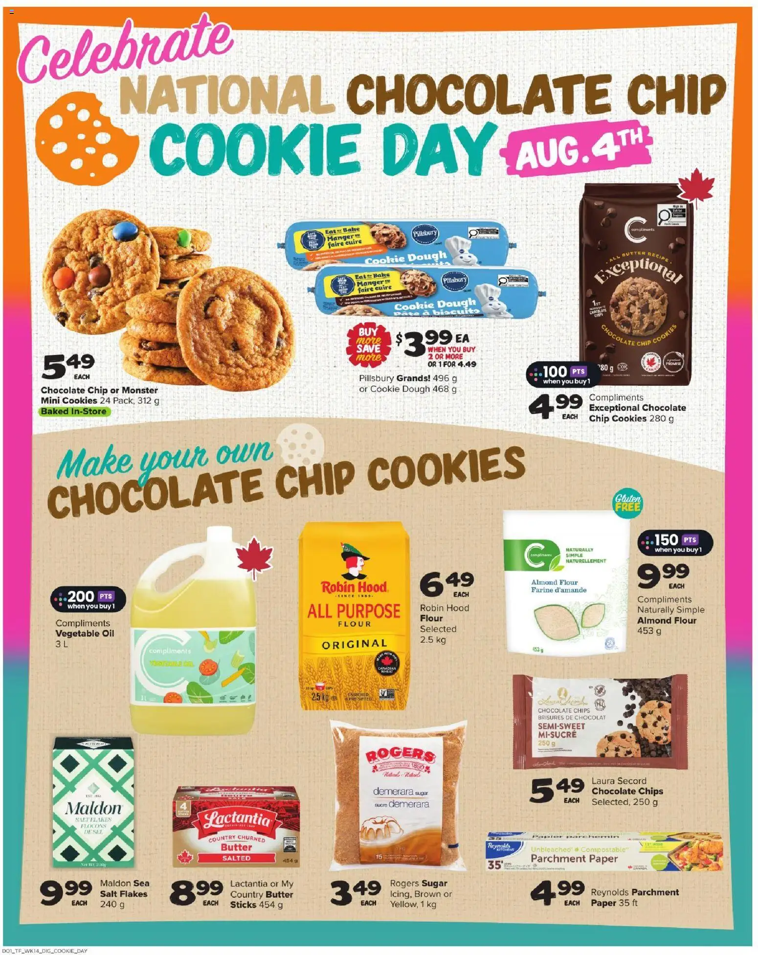 Thrifty Foods flyer valid from Jul 30, 2026 | Page: 13 | Products: Chips, Cookies, Flakes, Chocolate