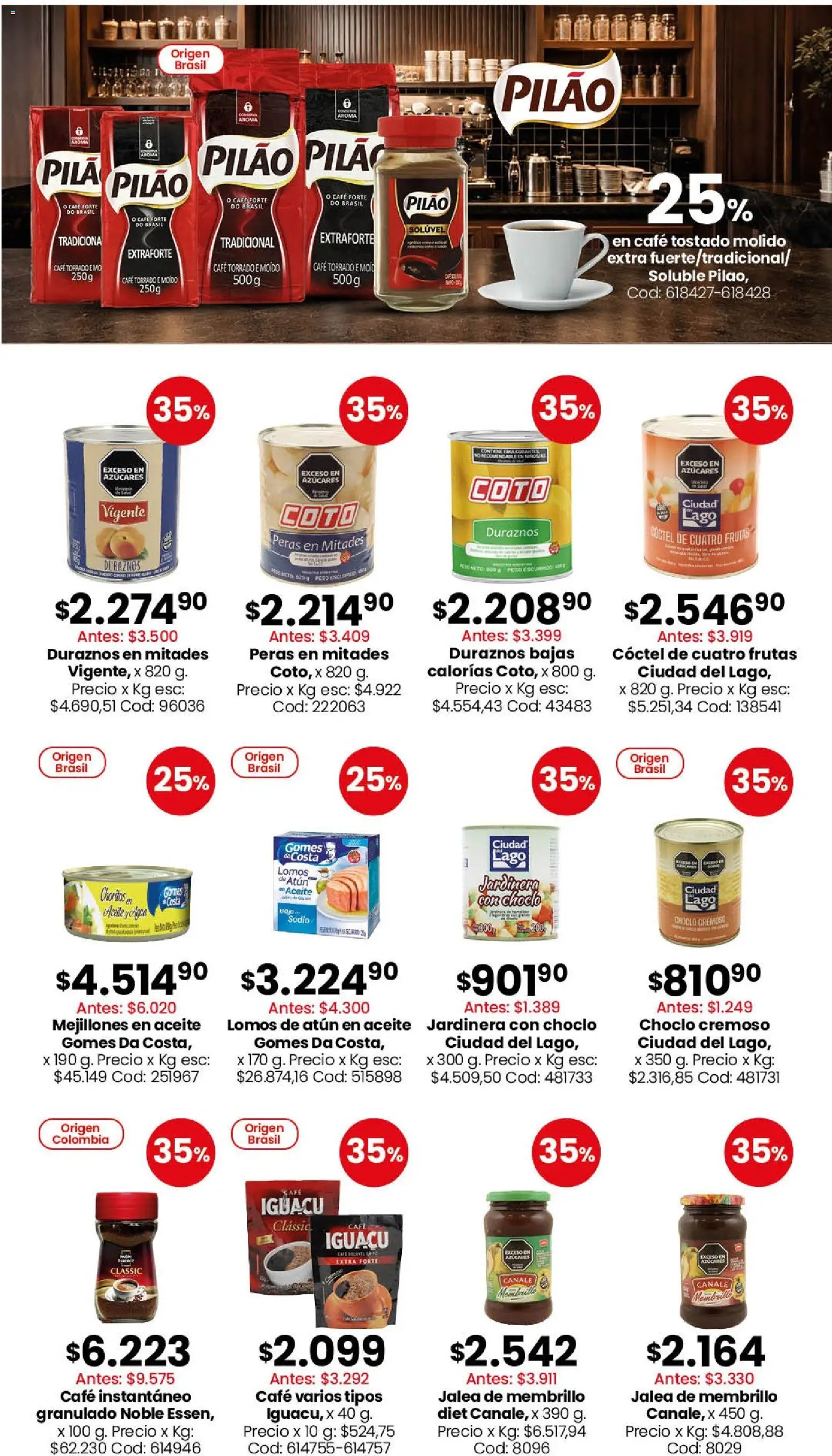 Coto - Almacén y bebidas │ válido desde el 31/08/2026 | Página: 4 | Productos: Peras, Peso, Choclo, Atún