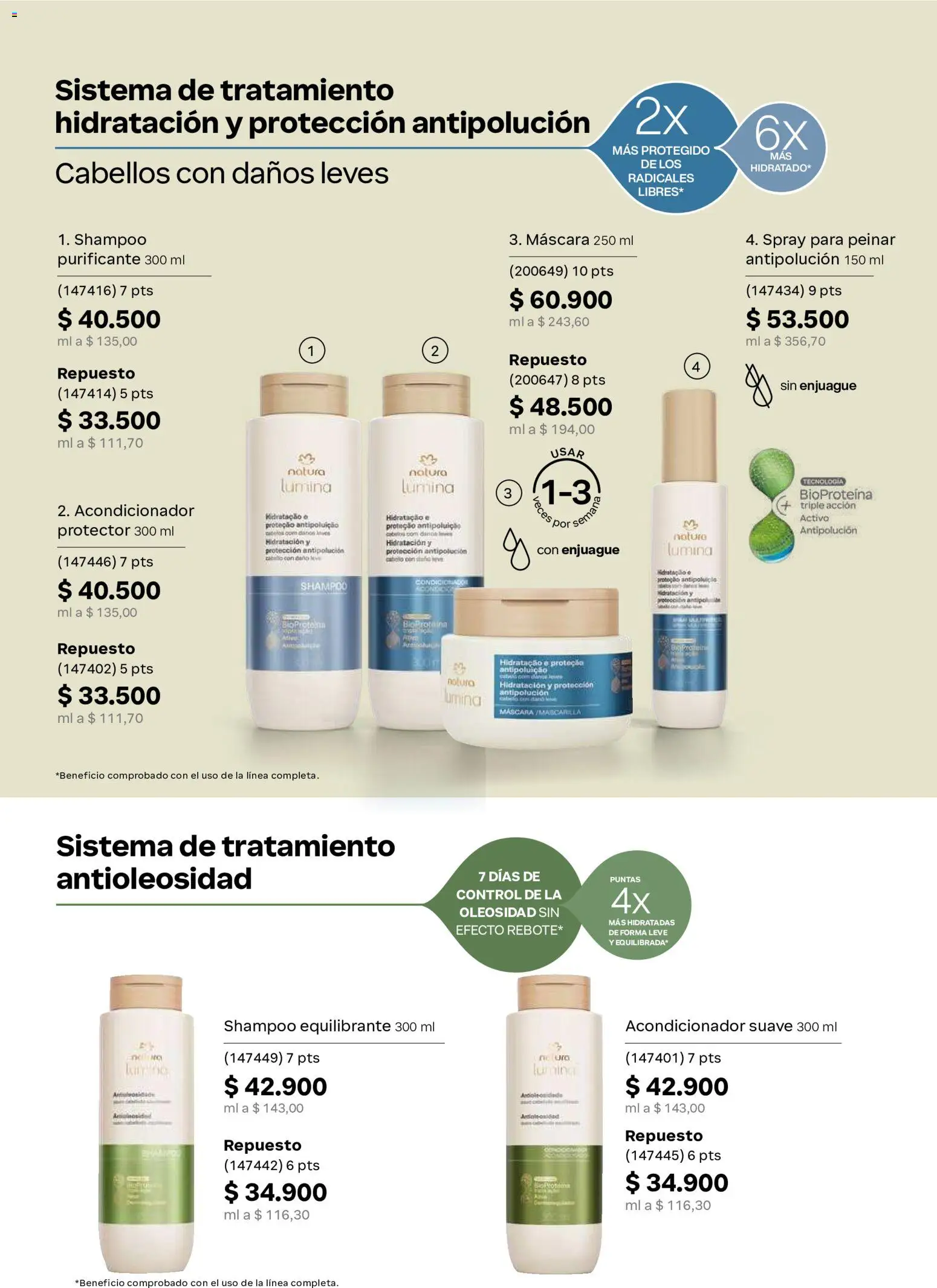 Natura revista - valida desde el 01/07/2026 | Página: 149 | Productos: Shampoo, Máscara, Acondicionador