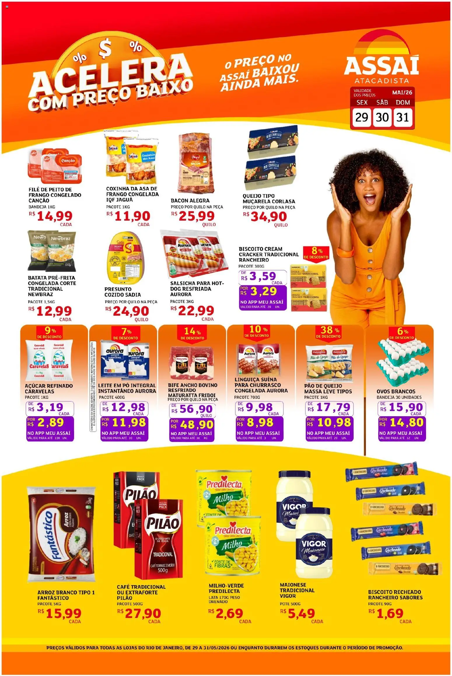 Assaí Atacadista Folheto - válido de 29.05.2026 | Página: 1 | Produtos: Muçarela, Frango, Cream cracker, Pão de queijo