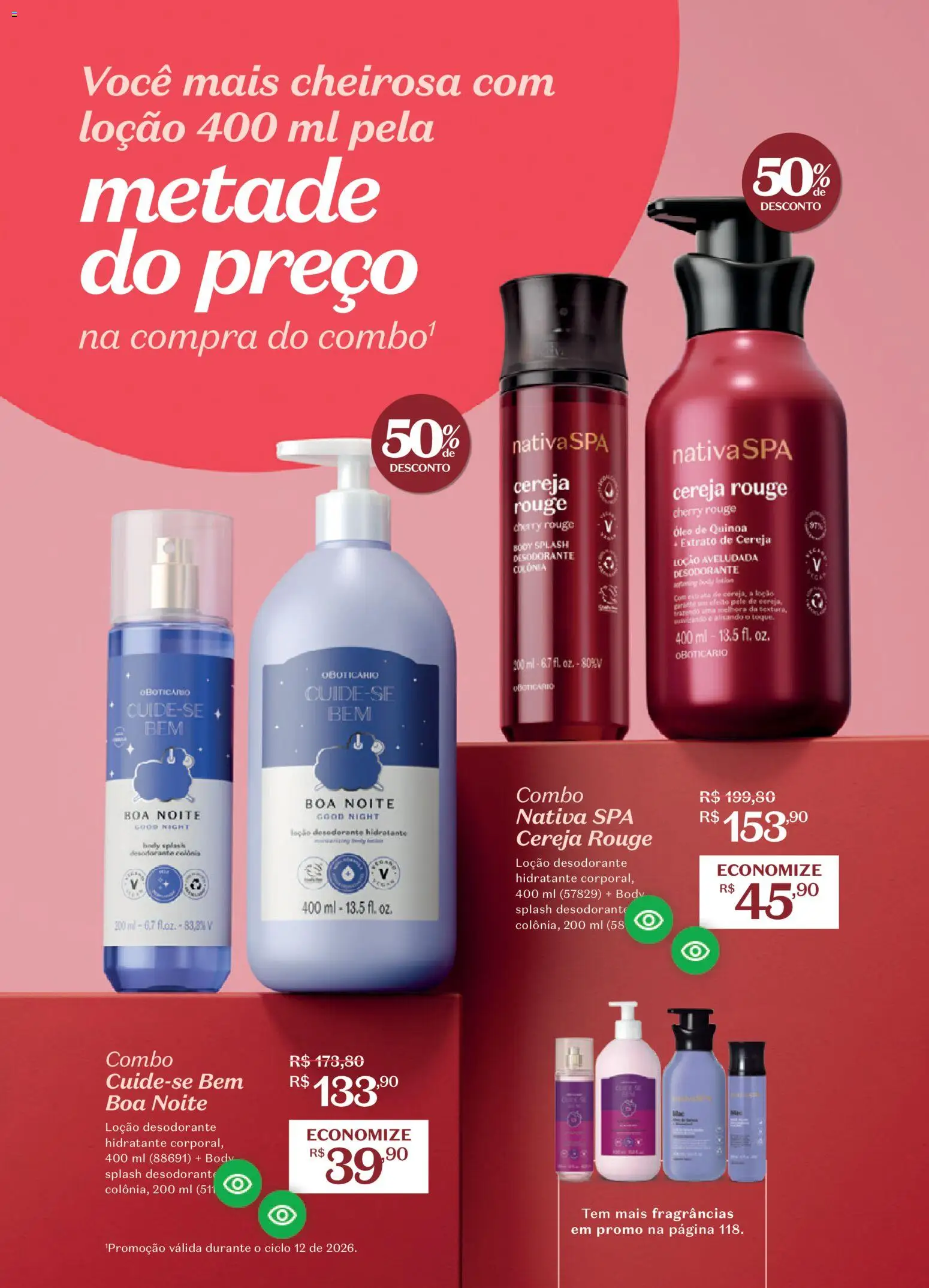 O Boticário Folheto - válido de 10/08/2026 | Página: 8 | Produtos: Cereja, Hidratante corporal, Desodorante, Body