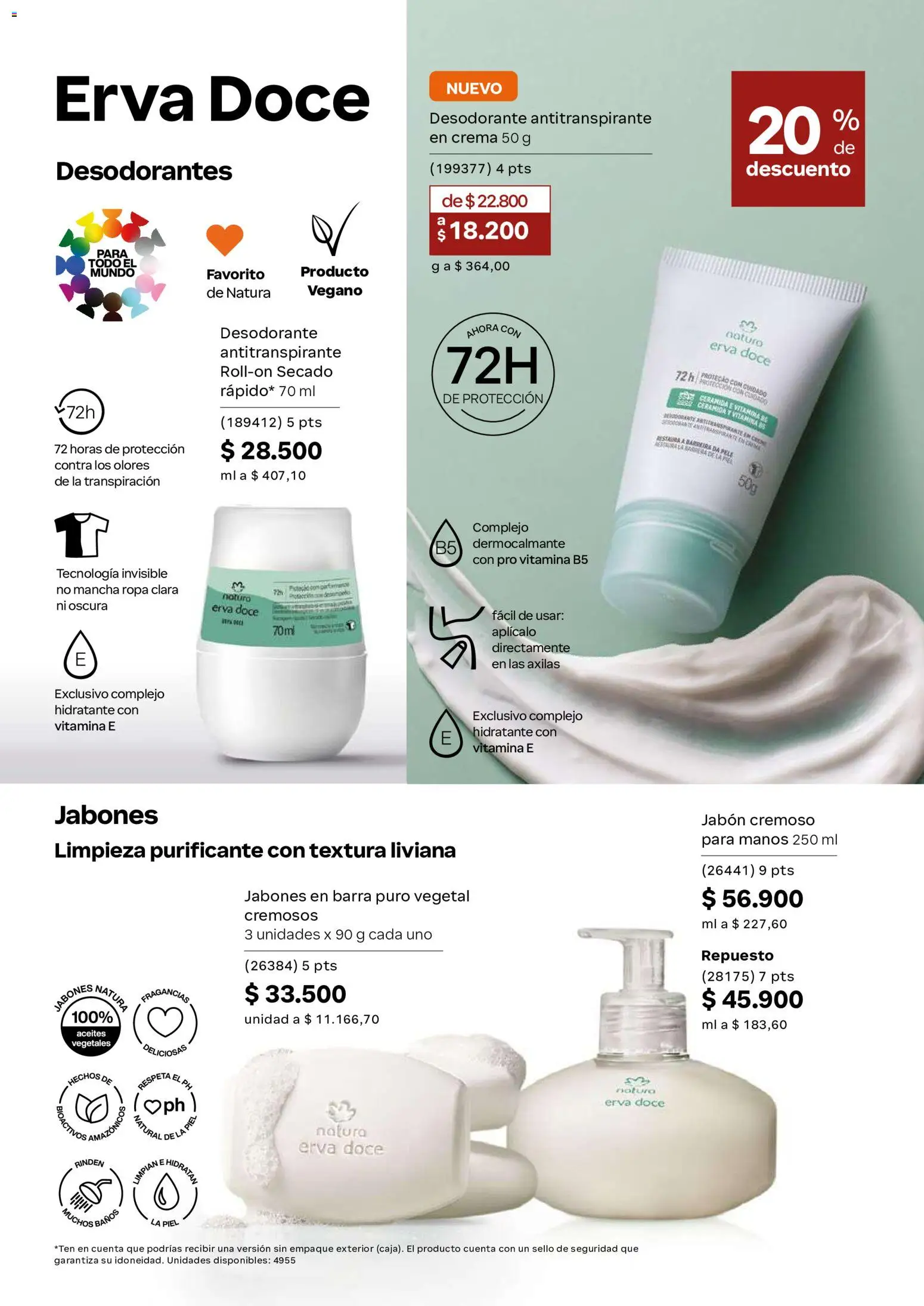 Natura revista - valida desde el 23/09/2026 | Página: 154 | Productos: Jabón, Desodorante, Antitranspirante, Ropa