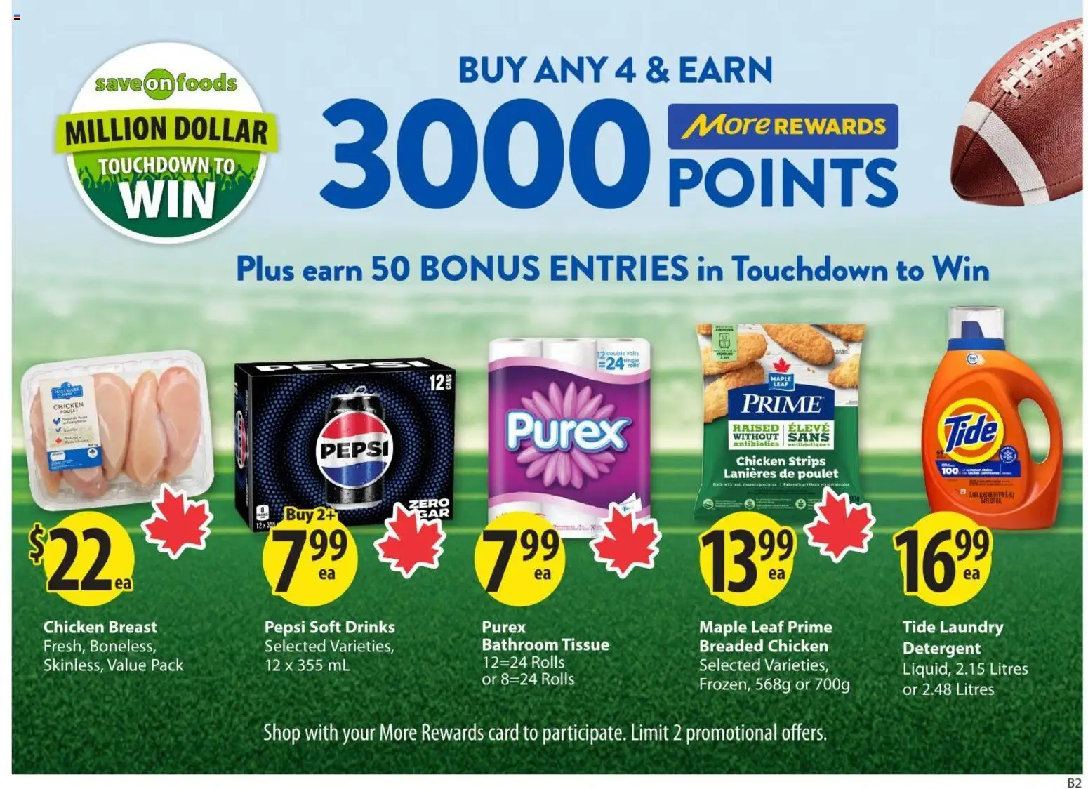 Save on foods flyer valid from Jul 16, 2026 | Page: 30 | Products: Pepsi, Strips, Chicken strips, Chicken breast