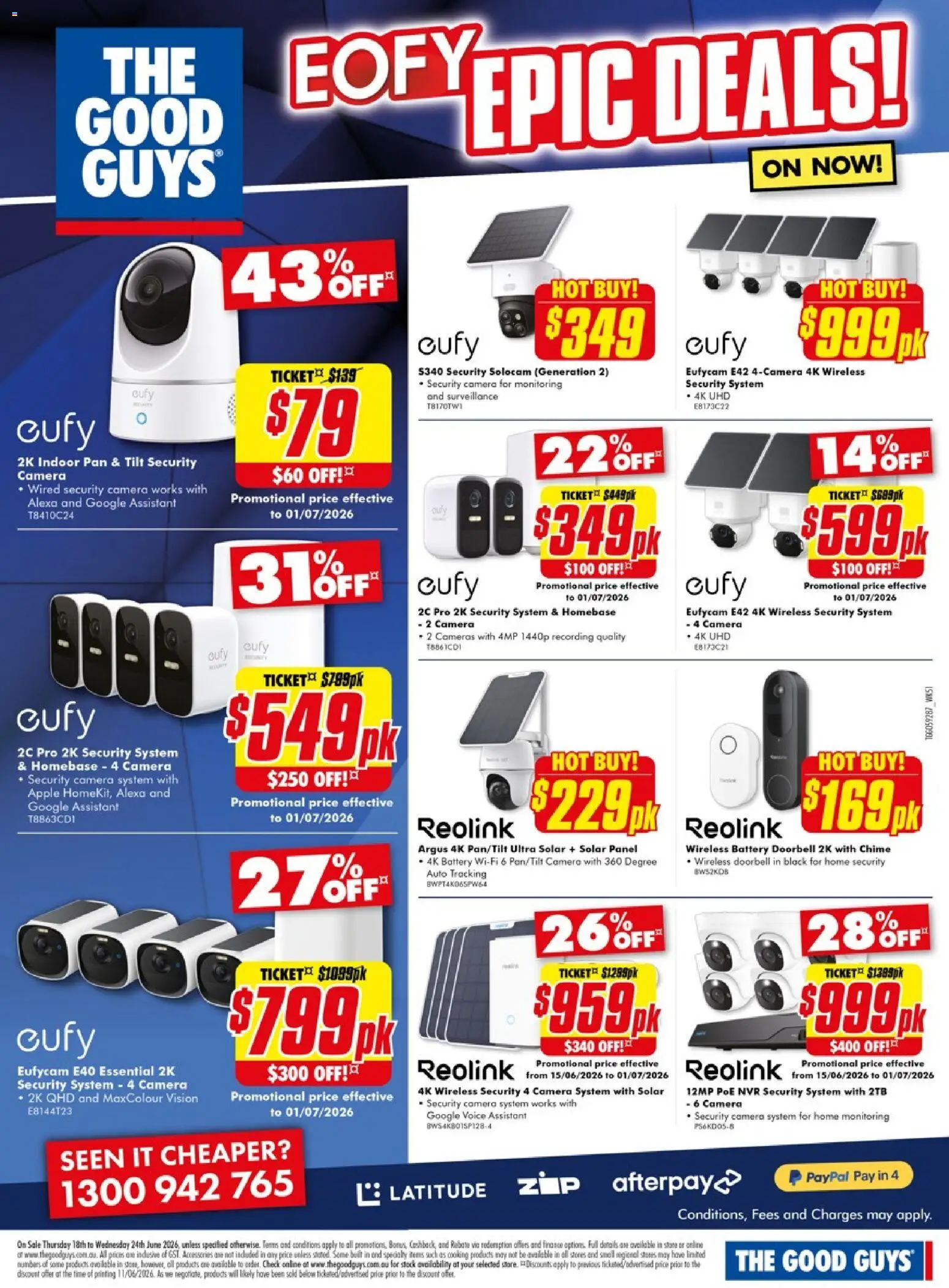 The Good Guys catalogue - valid from 18.06.2026 | Page: 18 | Products: Battery, Accessories, Doorbell, Camera