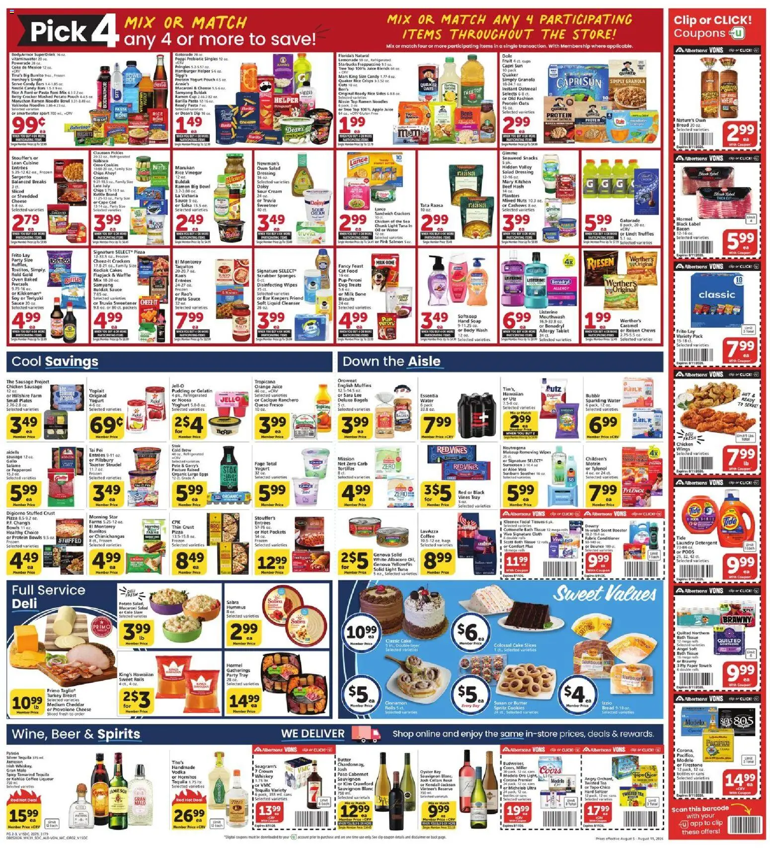 Vons Weekly Ad - valid from 08/05/2026 | Page: 2 | Products: Dog Treats, Mouthwash, Body Wash, Vodka