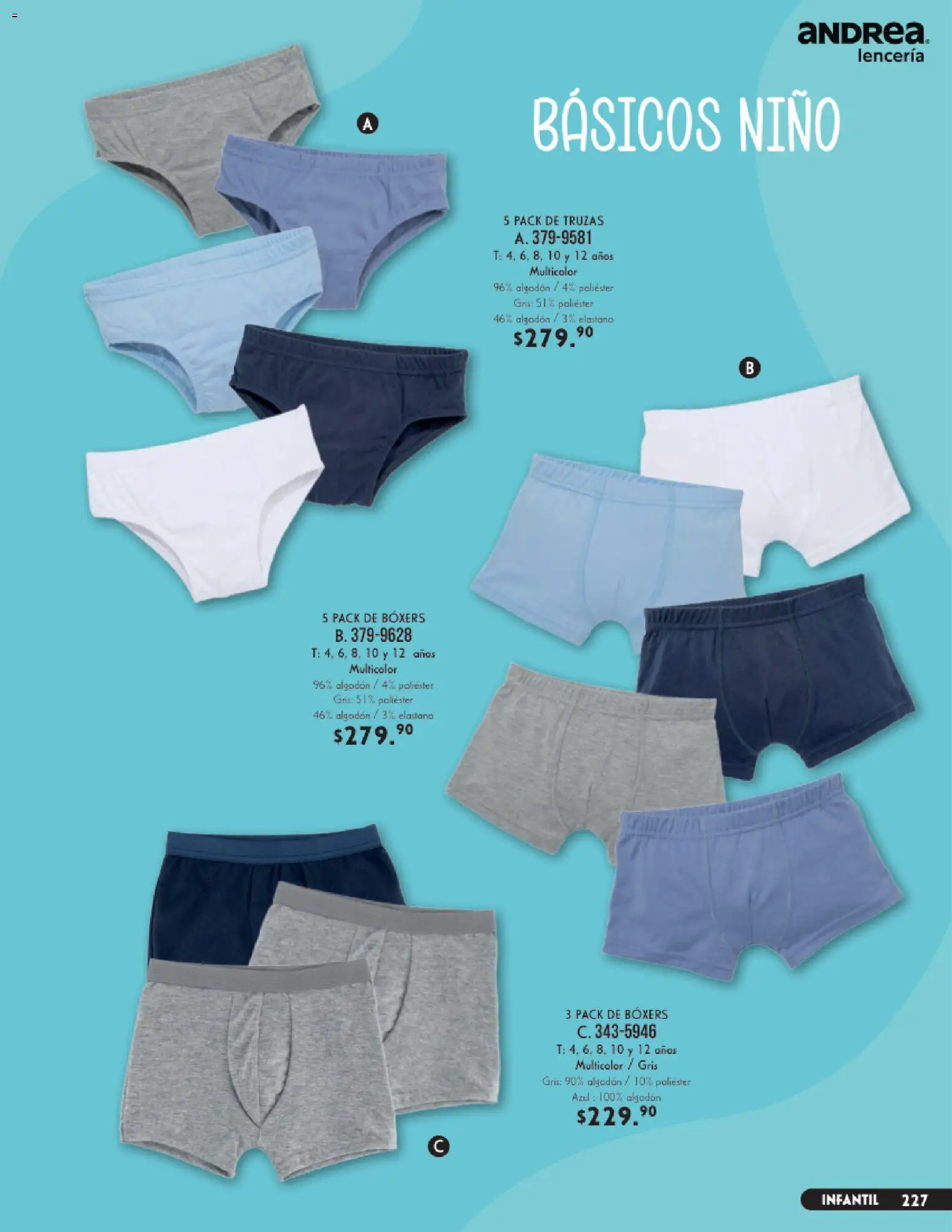 Nuevas ofertas de Andrea válidas en toda la República Mexicana desde el 23/08/2026. ¡Encuentra las mejores ofertas en Andrea catálogo Lencería & vestir interior! | Página: 87 | Productos: Boxers, Algodón, Lenceria