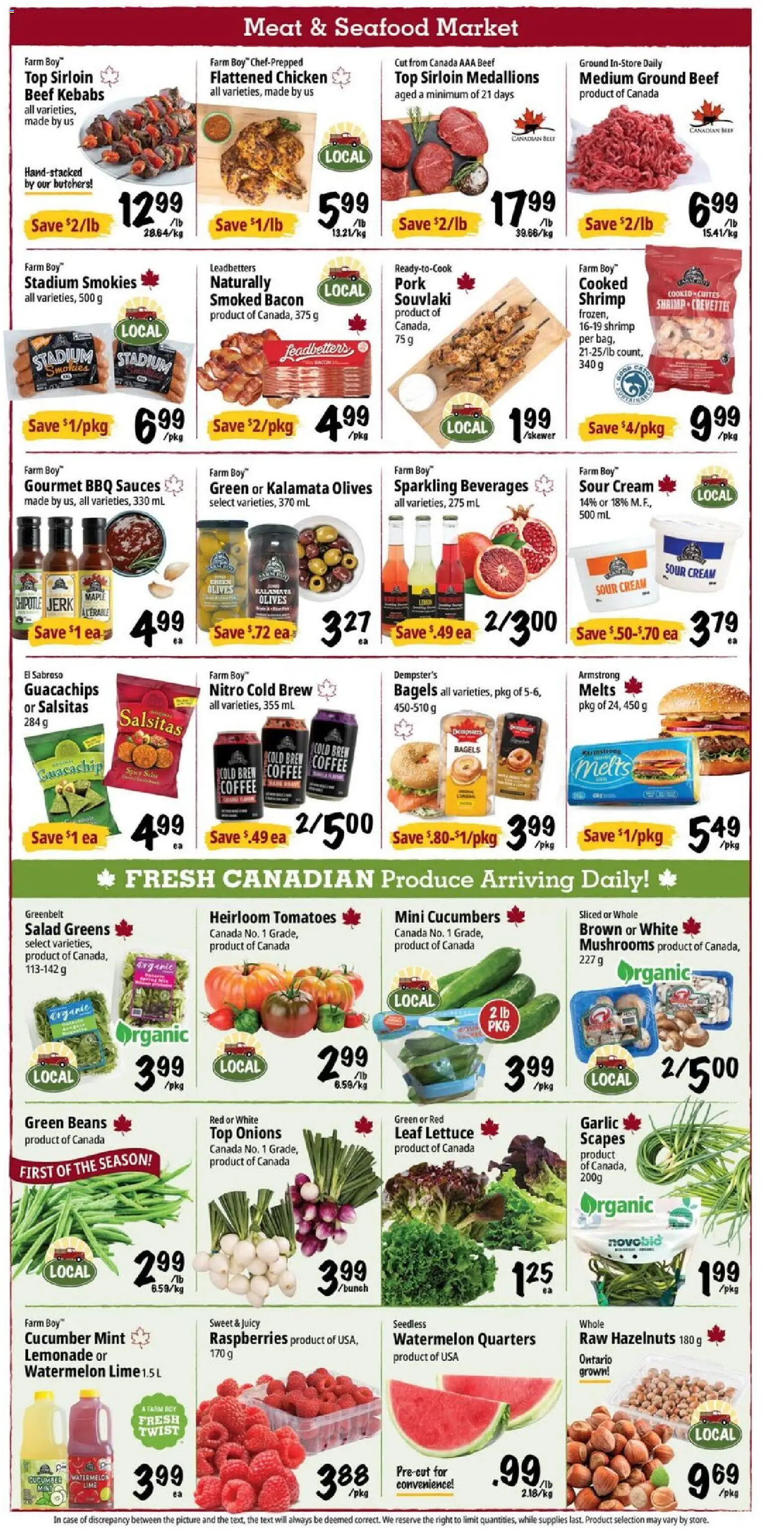 Farm Boy flyer valid from Jul 23, 2026 | Page: 2 | Products: Cream, Cucumbers, Salad, Coffee