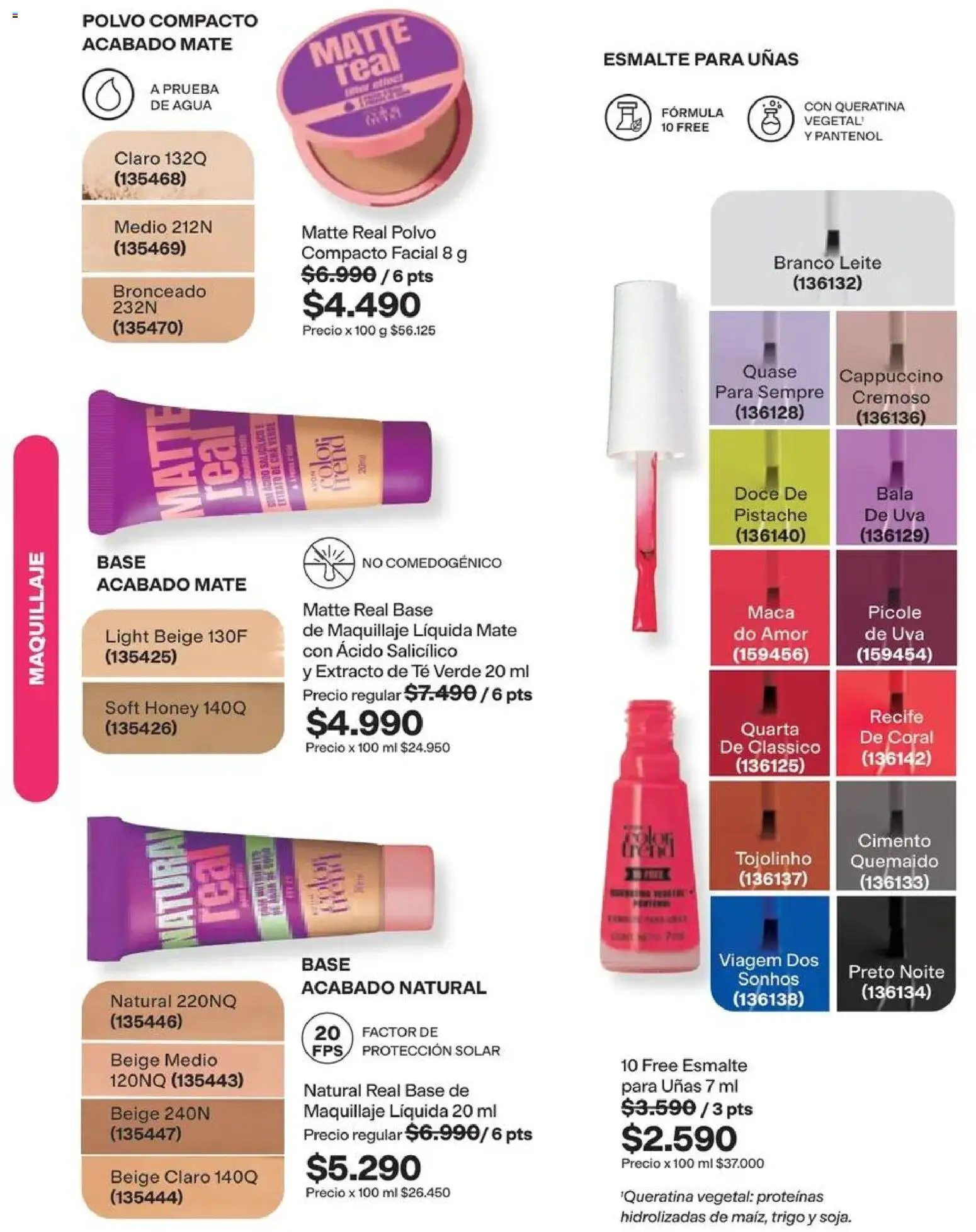 Catálogo Avon Campaña 14 │ válido desde el 15.09.2026 | Página: 43 | Productos: Agua, Té verde, Maquillaje, Té