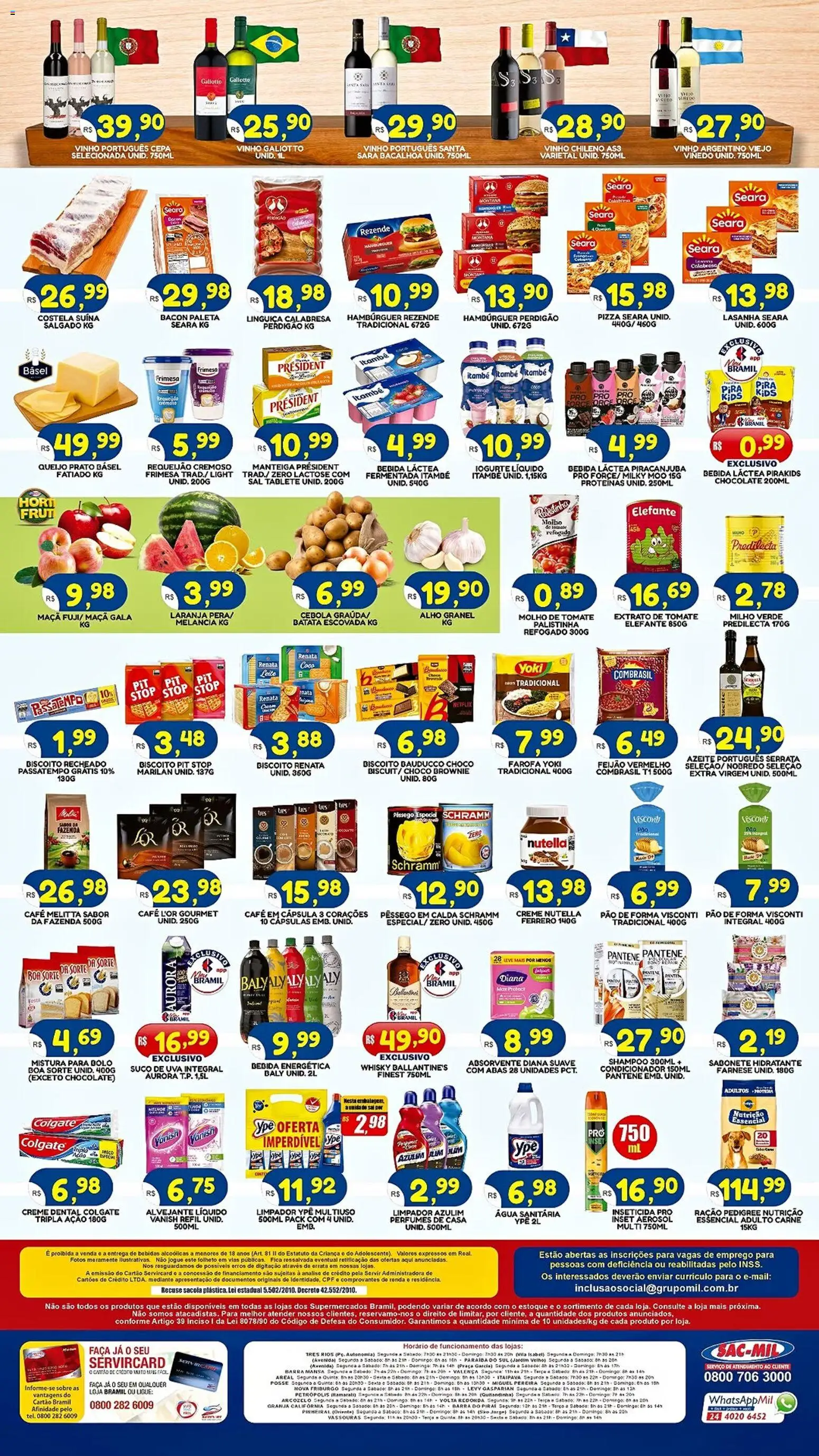 Bramil Supermercados Folheto - válido de 25/09/2026 | Página: 2 | Produtos: Linguiça, Ballantine’s, Bolo, Perfumes