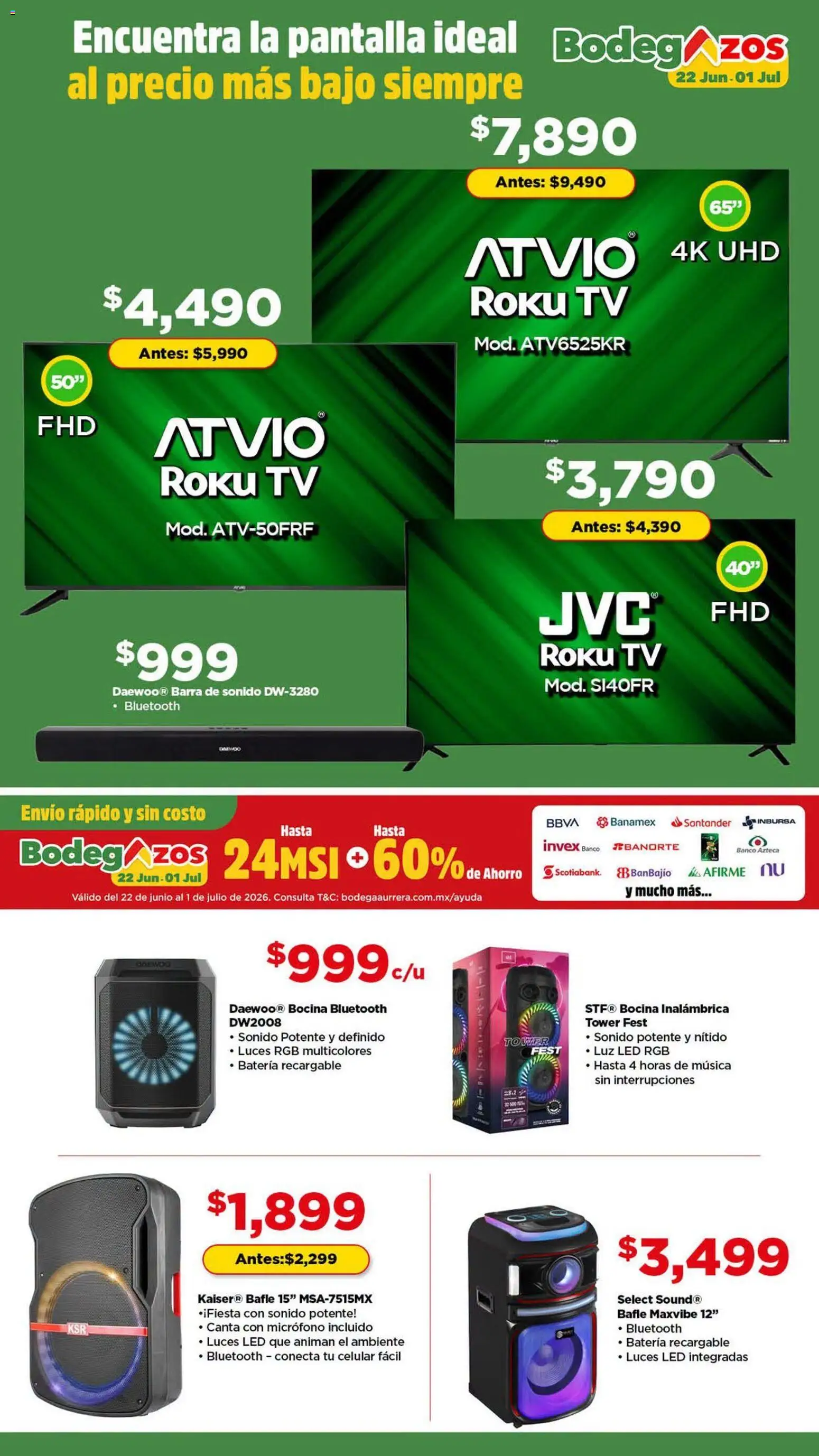 Nuevas ofertas de Bodega Aurrerá válidas en toda la República Mexicana desde el 22/06/2026. ¡Encuentra las mejores ofertas en Bodega Aurrerá folleto Bodegazos! | Página: 2