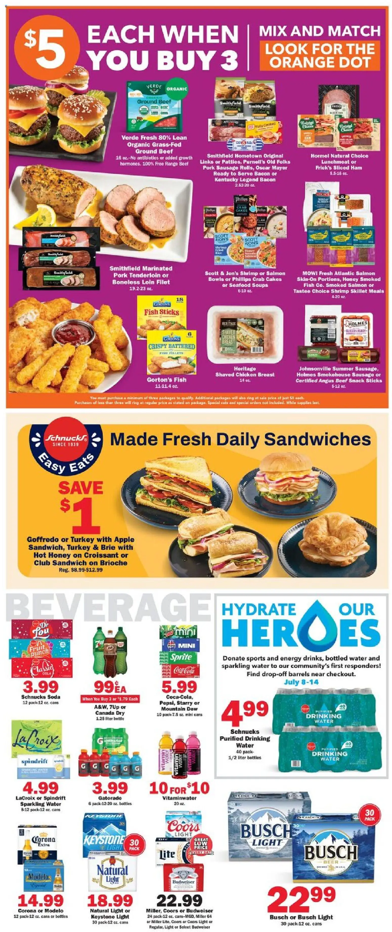 Schnucks Weekly Ad - valid from 07/08/2026 | Page: 3 | Products: Ring, Skillet, Pork, Fish