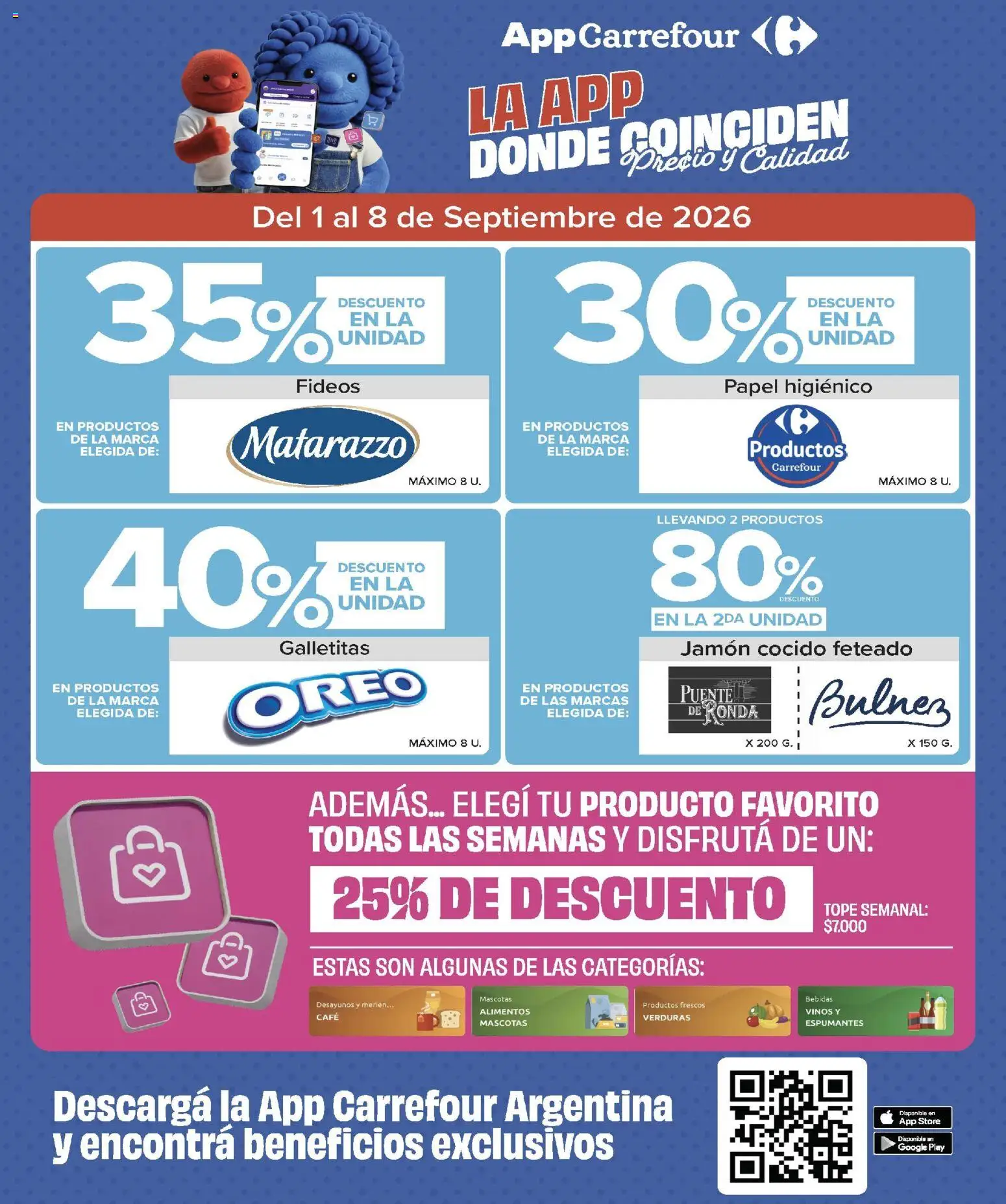 Carrefour - Carrefour Hiper │ válido desde el 01/09/2026 | Página: 2 | Productos: Jamón cocido, Oreo, Verduras, Jamón