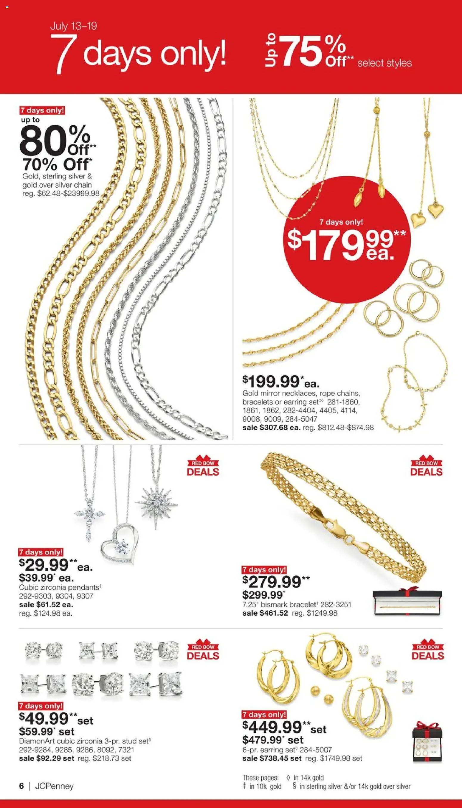 JCPenney Semi-Annual Jewelry Sale - valid from 07/13/2026 | Page: 5 | Products: Mirror, Bow